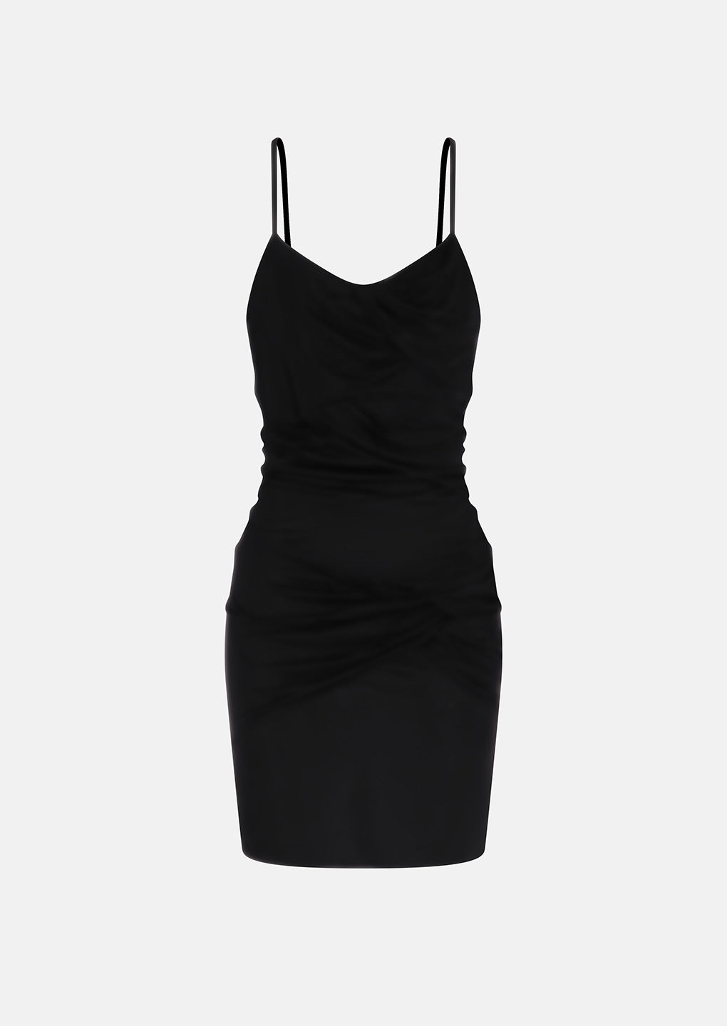 Preowned Christian Dior 2004 Black Cupro Sculptural Mini Dress