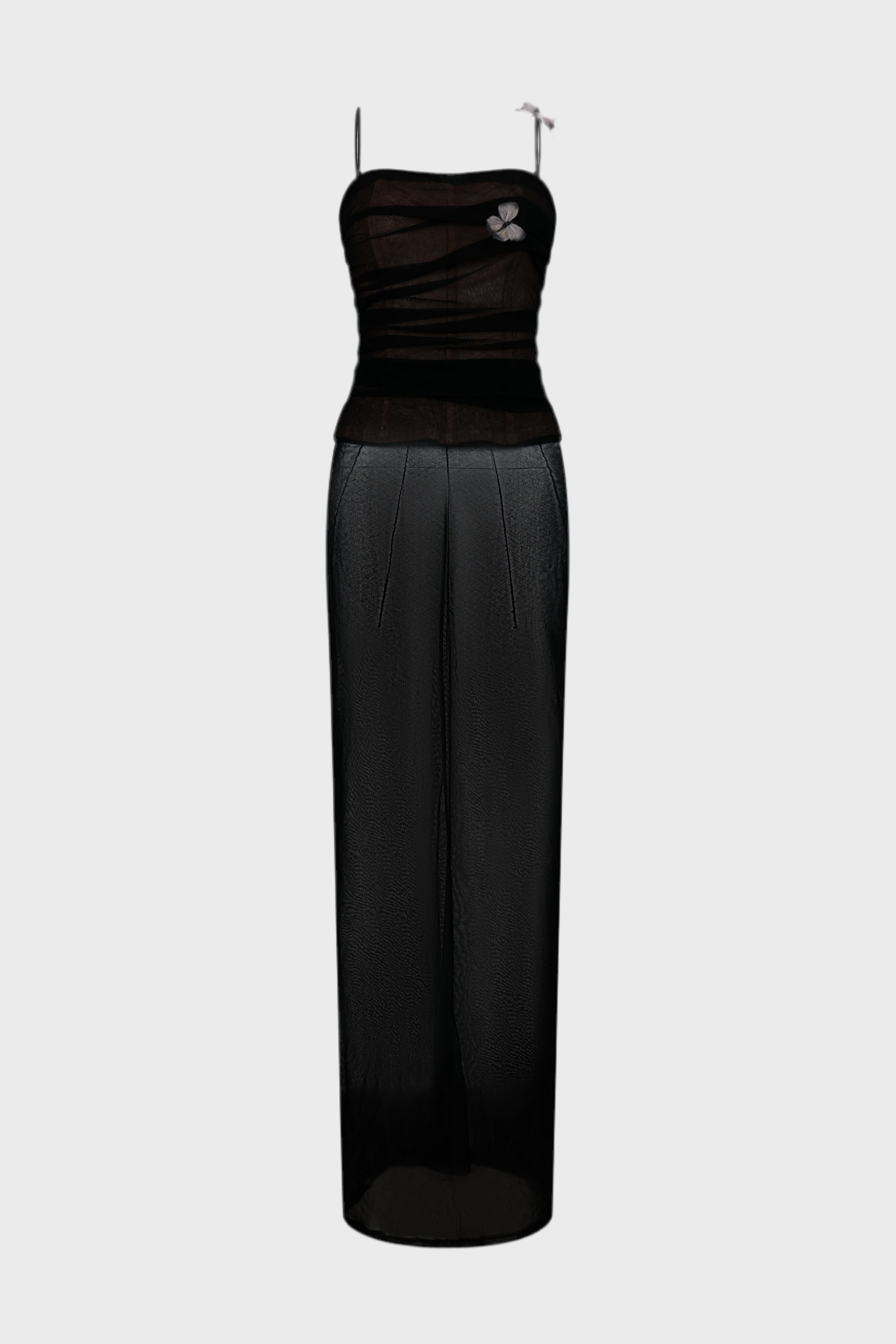 Vintage Dolce & Gabbana Spring 1998 Black Butterfly Silk Dress