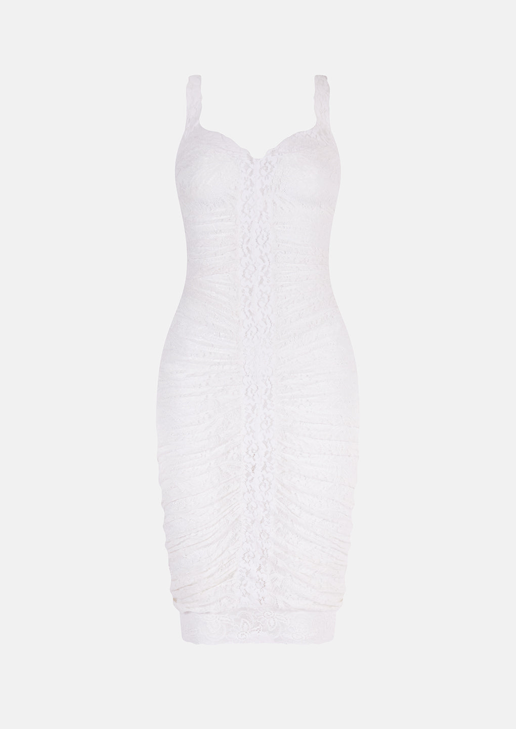 Preowned D&G Early 2000s White Lace Fitted Dress