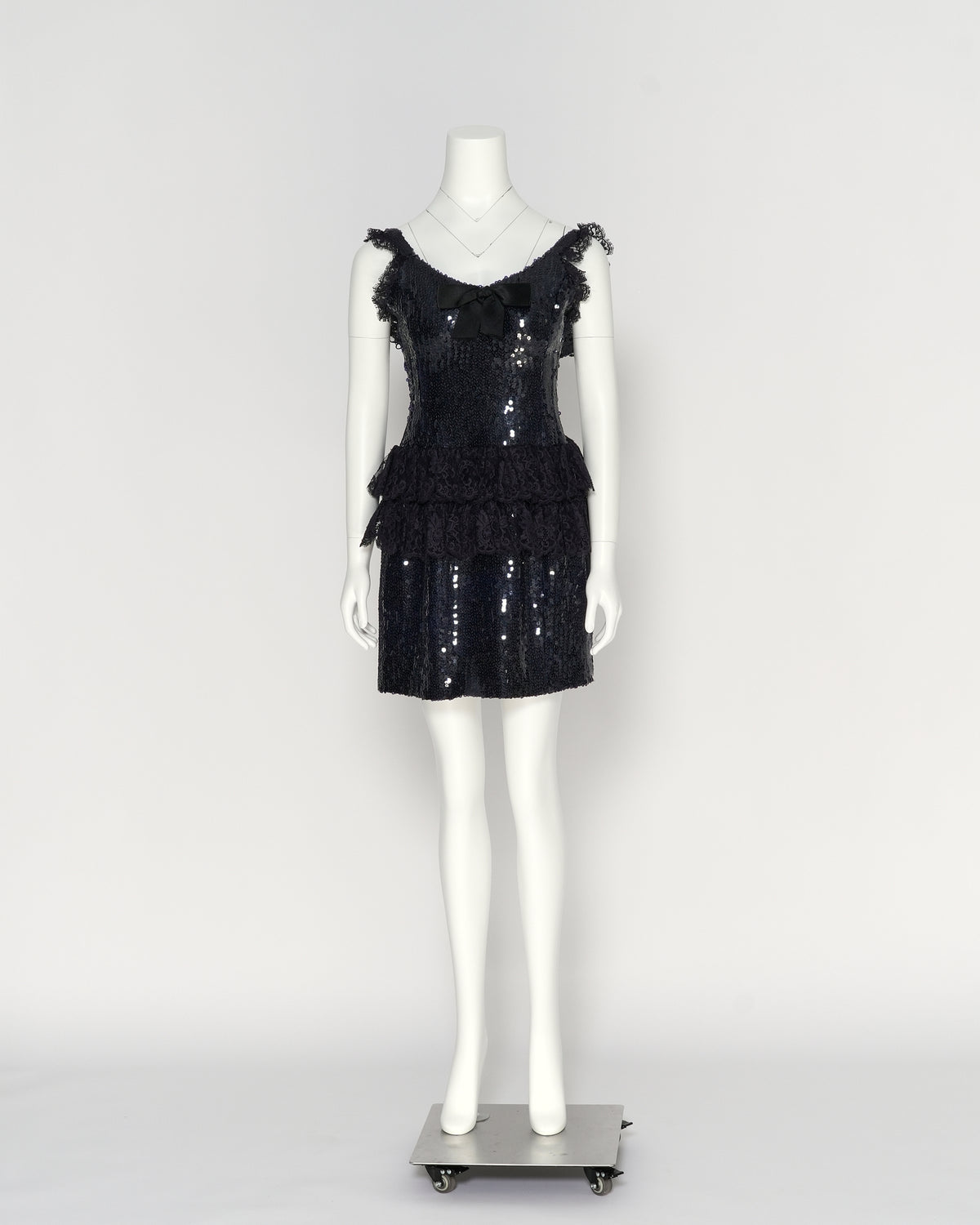 Chanel by Karl Lagerfeld Fall/Winter 1994 Navy Sequin Mini Dress
