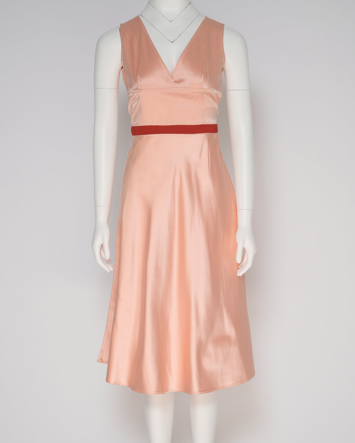 Miu Miu Fall/Winter 2000 Pink Silk Midi Dress