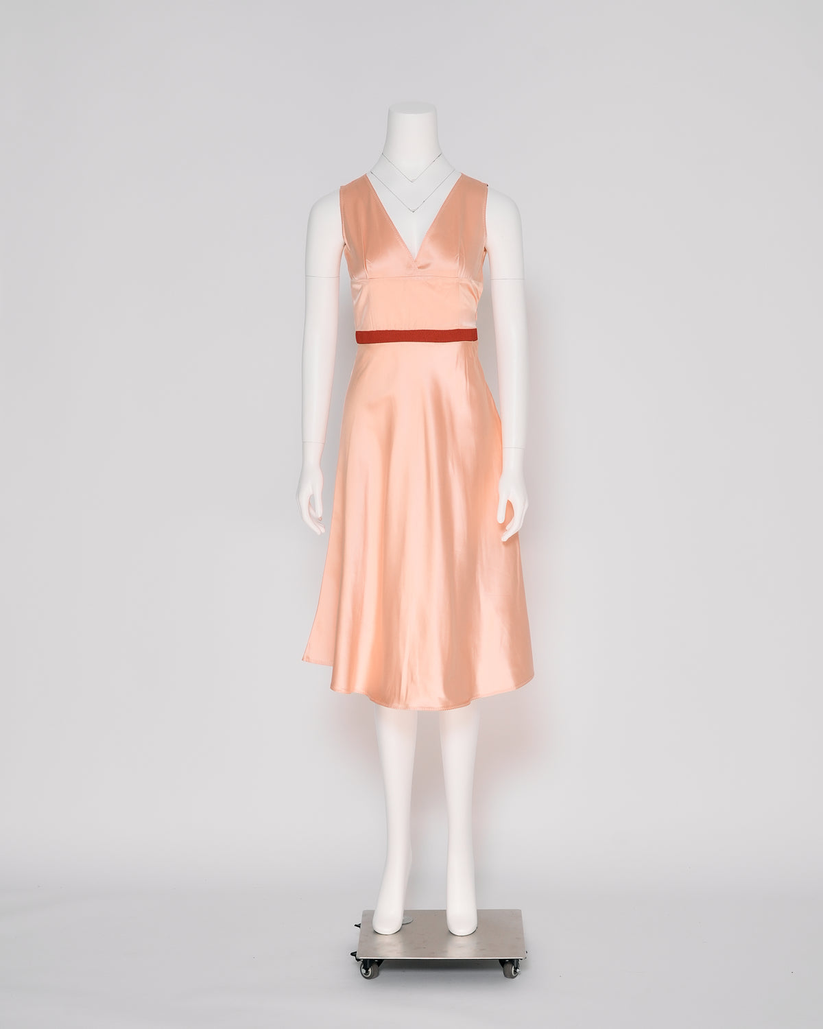 Miu Miu Fall/Winter 2000 Pink Silk Midi Dress