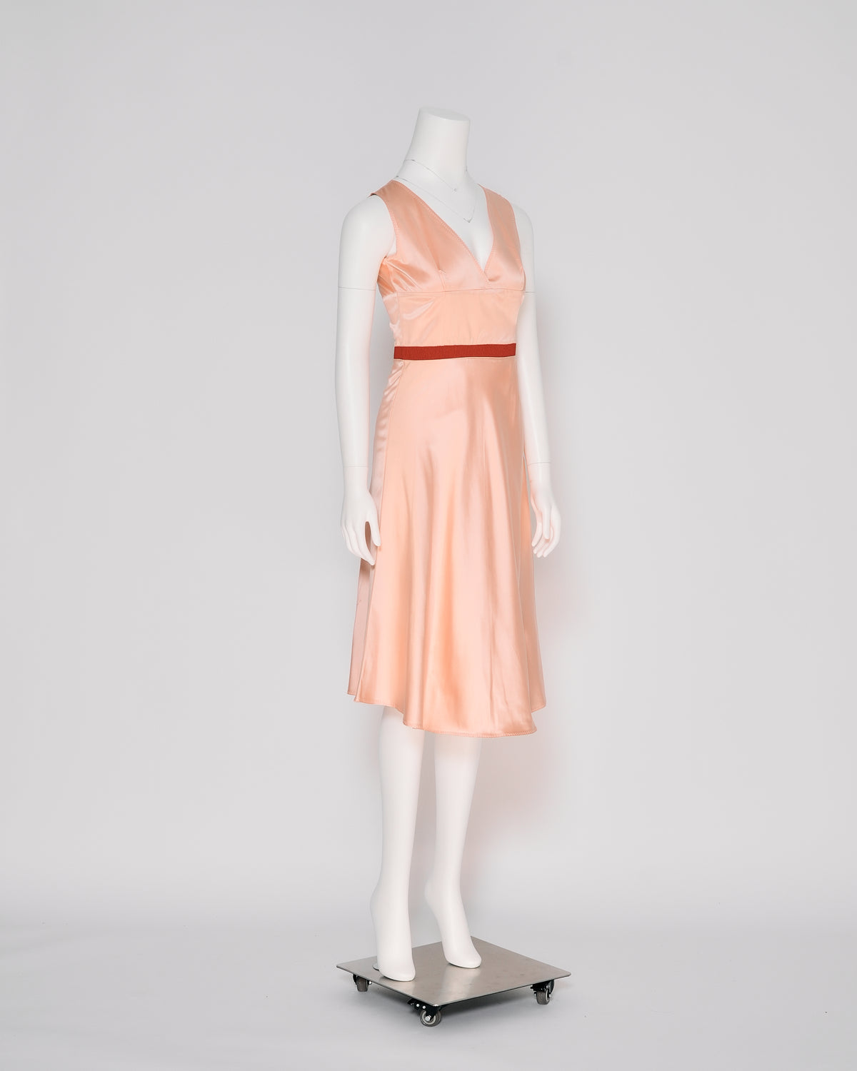 Miu Miu Fall/Winter 2000 Pink Silk Midi Dress