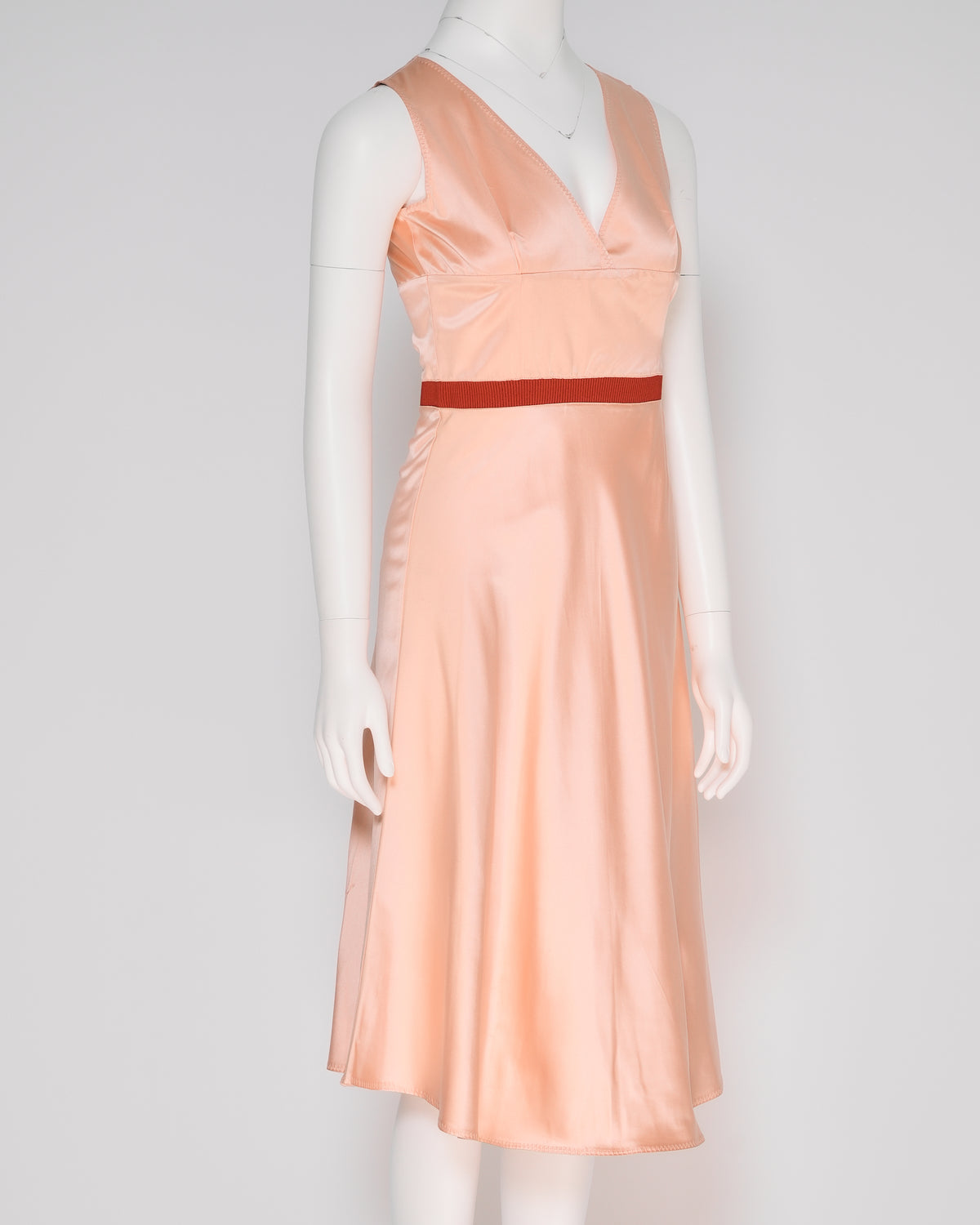 Miu Miu Fall/Winter 2000 Pink Silk Midi Dress
