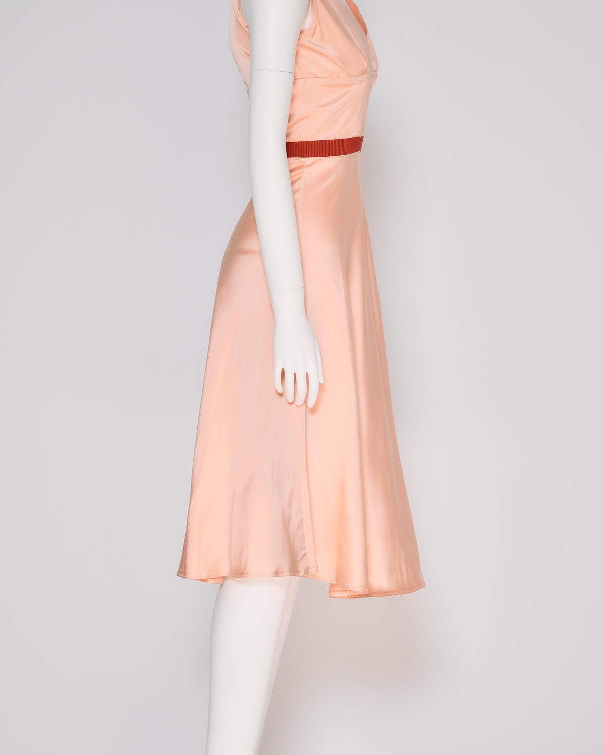 Miu Miu Fall/Winter 2000 Pink Silk Midi Dress