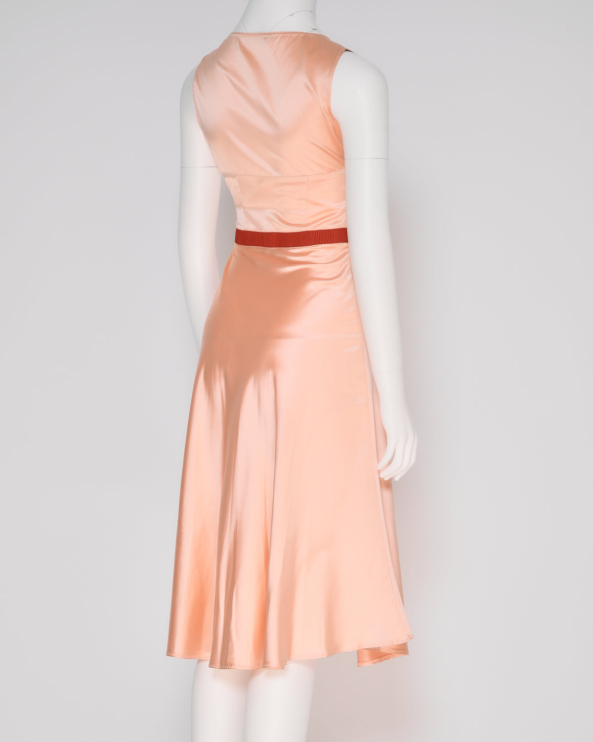Miu Miu Fall/Winter 2000 Pink Silk Midi Dress