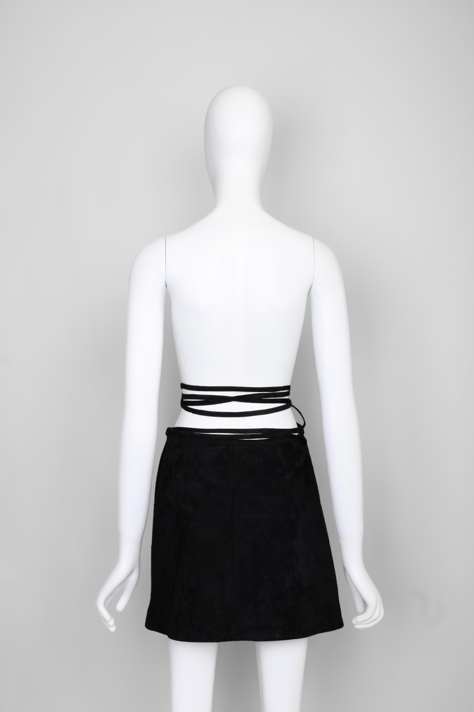 Vintage Gucci by Tom Ford SS1996 Suede Mini Wrap Skirt