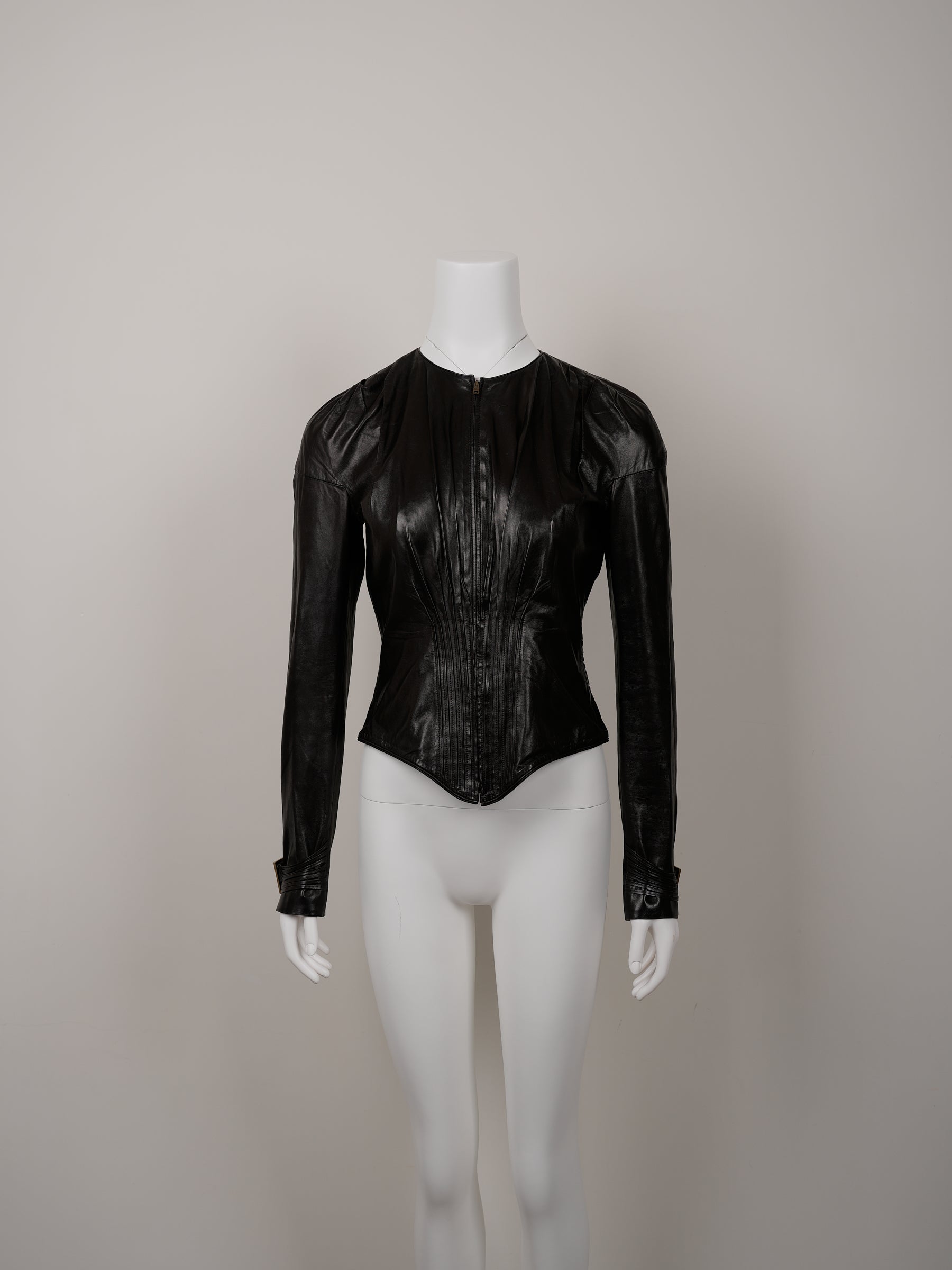 Gucci by Tom Ford Fall/Winter 2003 Black Leather Fitted Jacket