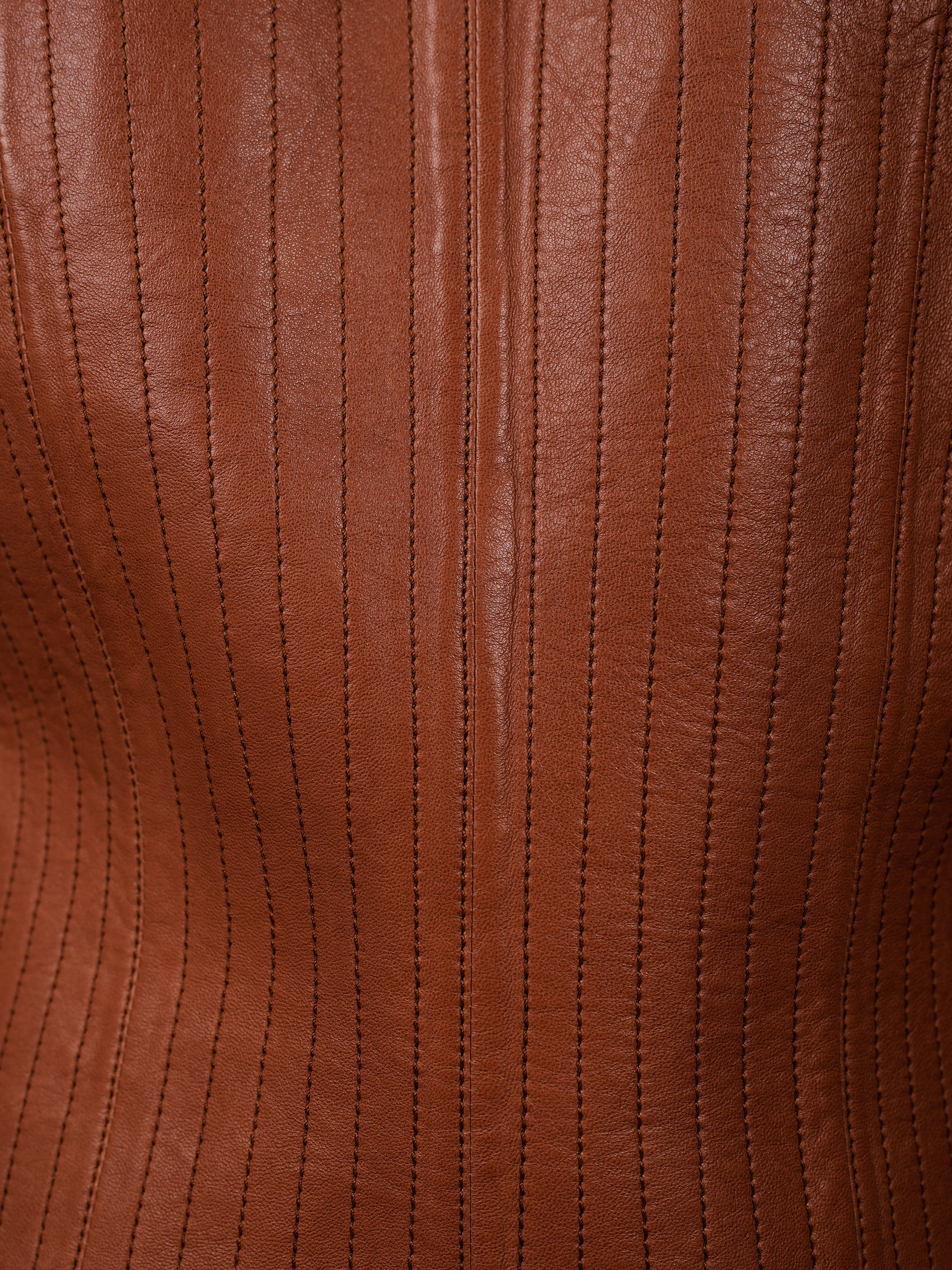 Lanvin Fall/Winter 2002 Orange Agneau Lamb Leather Jacket