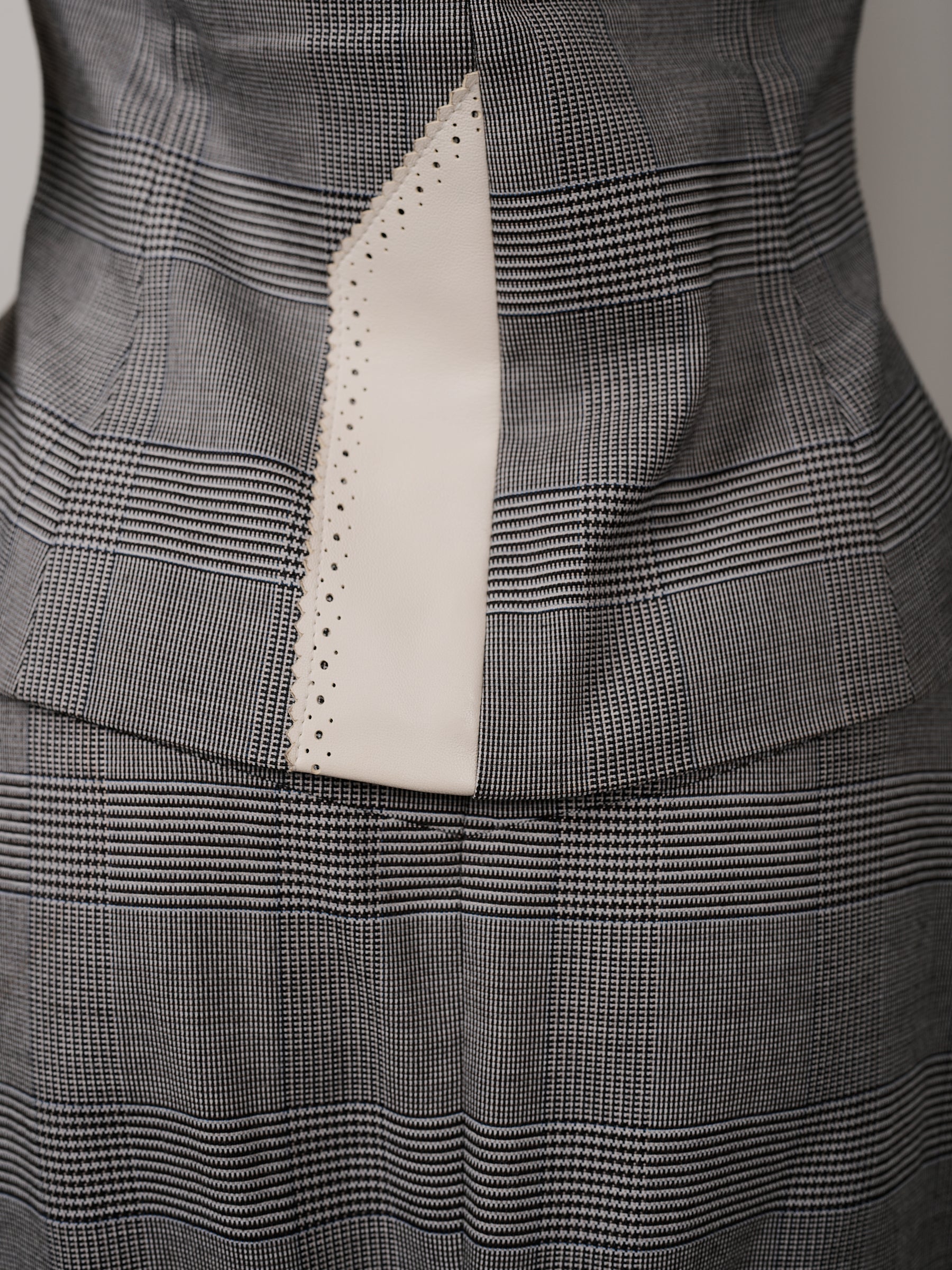 Christian Dior by John Galliano Spring 2004 Top and Leather Skirt Suit Set - Pulled