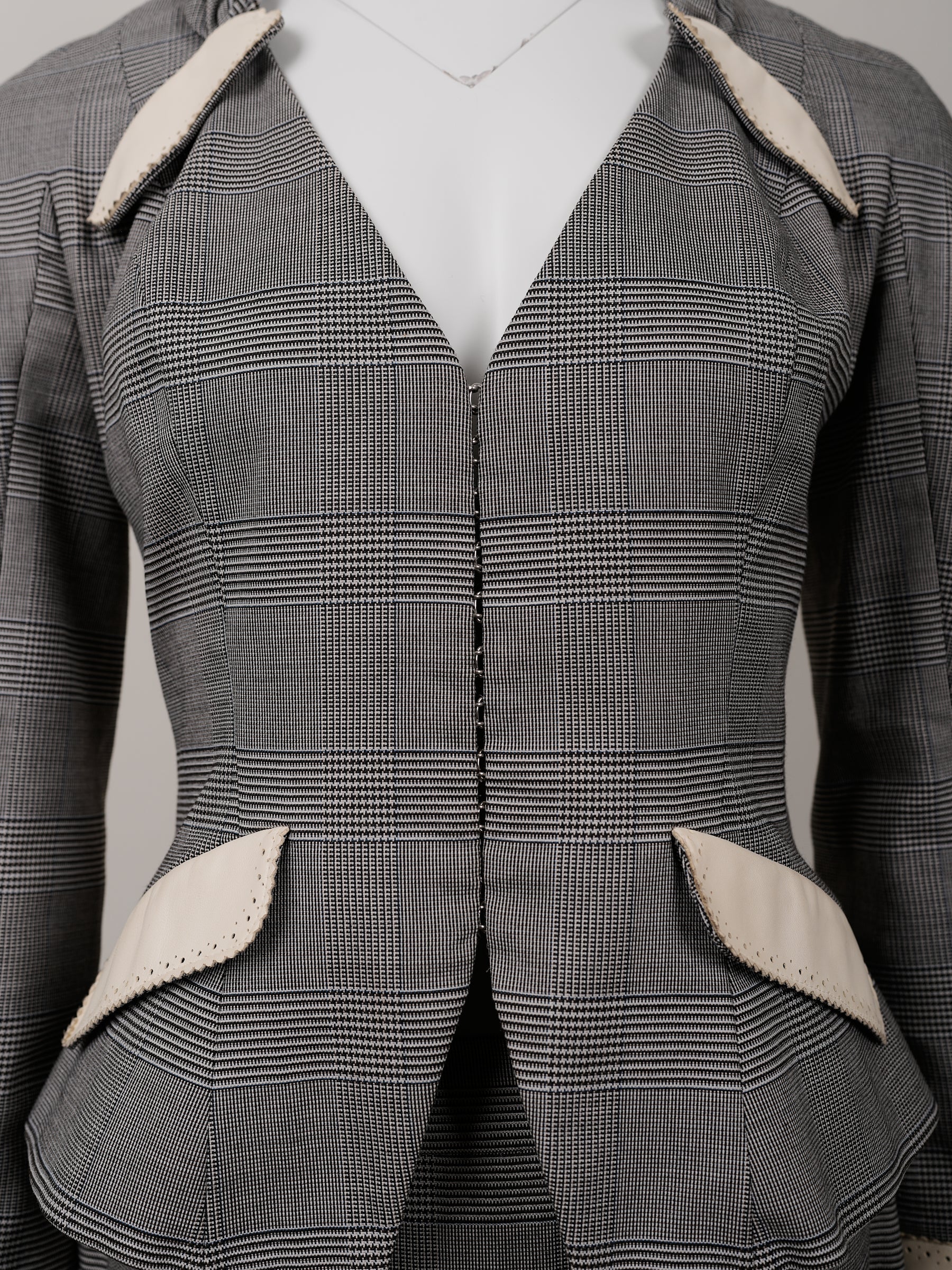 Christian Dior by John Galliano Spring 2004 Top and Leather Skirt Suit Set - Pulled