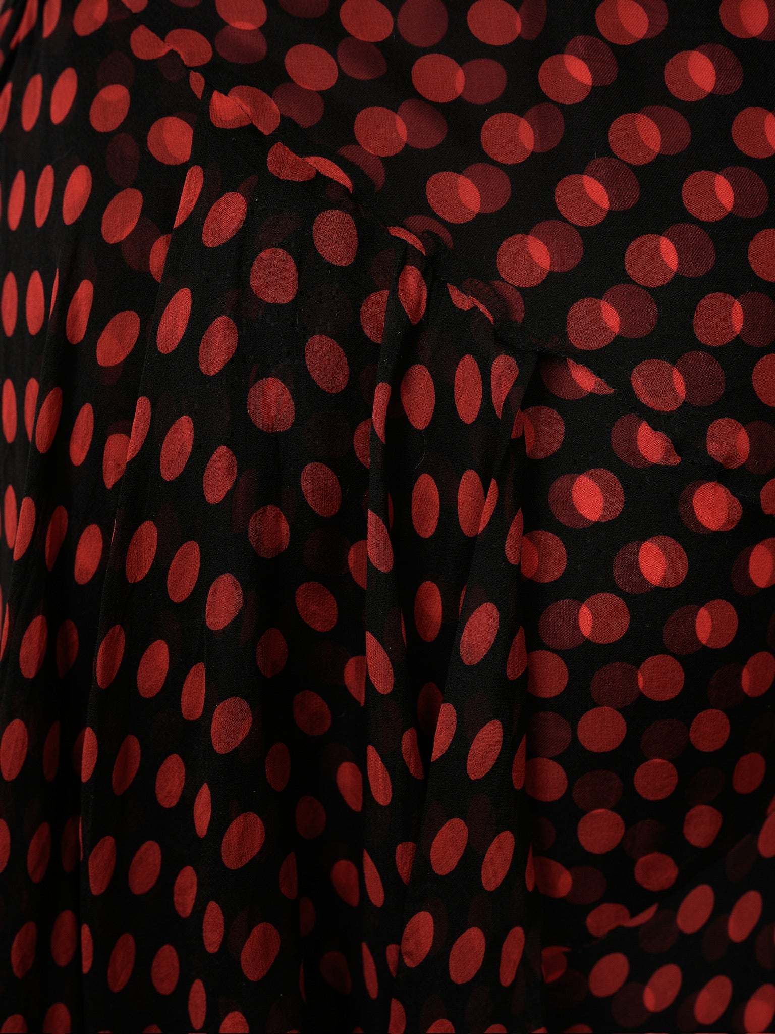 Alexander McQueen Spring 2002 Red Polka‑Dot Chiffon Dress - Pulled