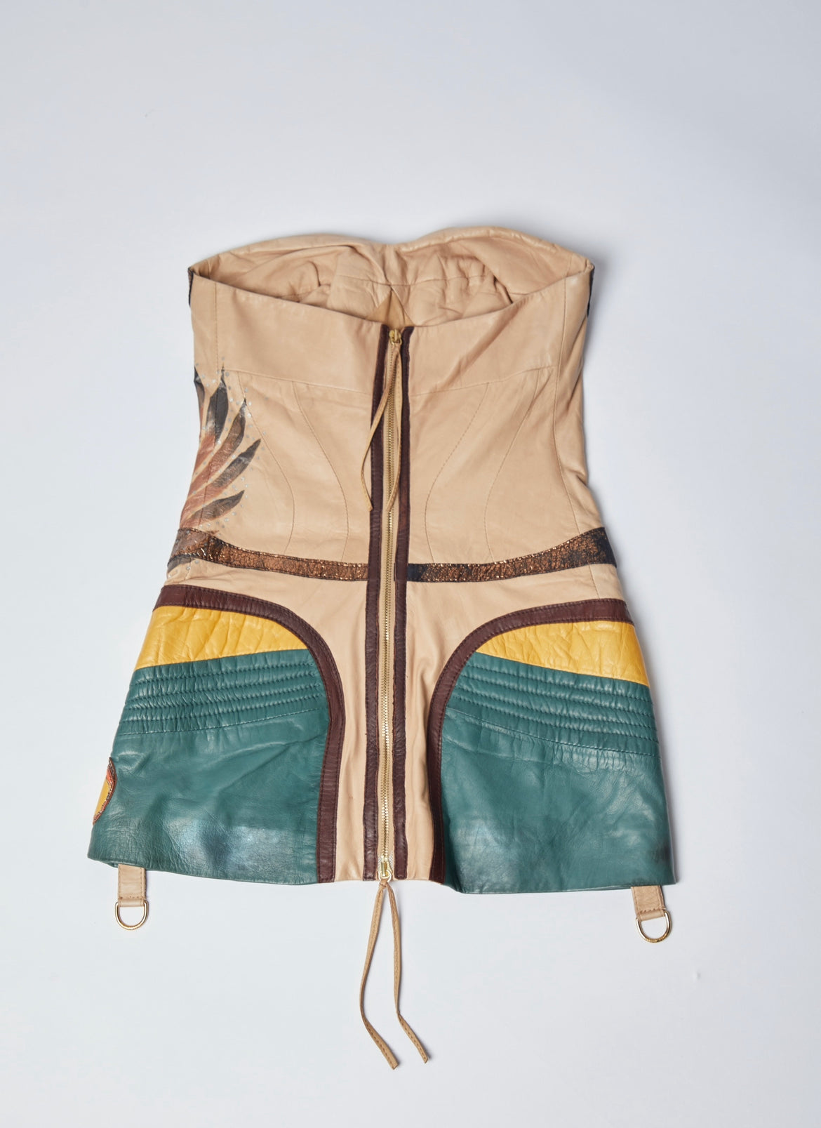 Preowned Roberto Cavalli Fall 2003 Leather Bustier Dress