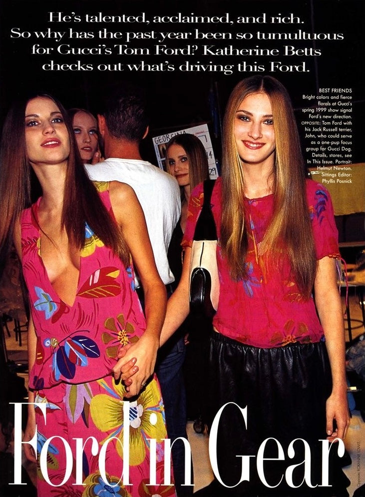 Vintage Gucci SS1999 Runway Pink Floral Silk Sheer Top by Tom Ford