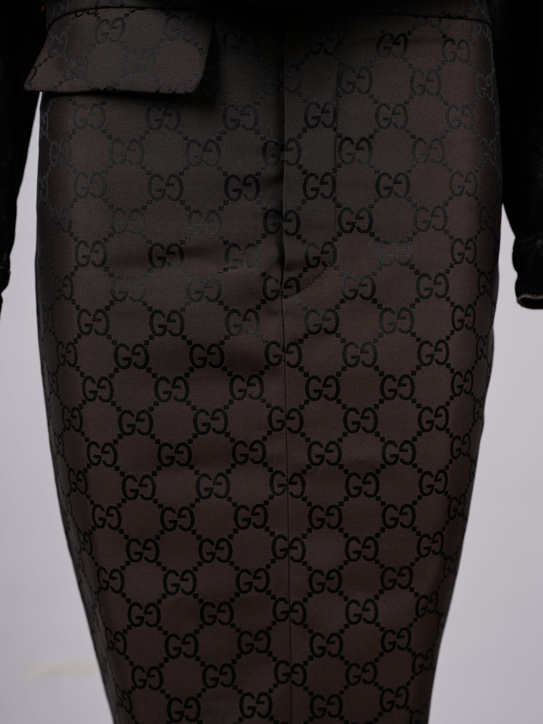 Gucci by Tom Ford Runway Two Piece Set SS 1998 Hitchcock Jacket and Gucci Star Skirt