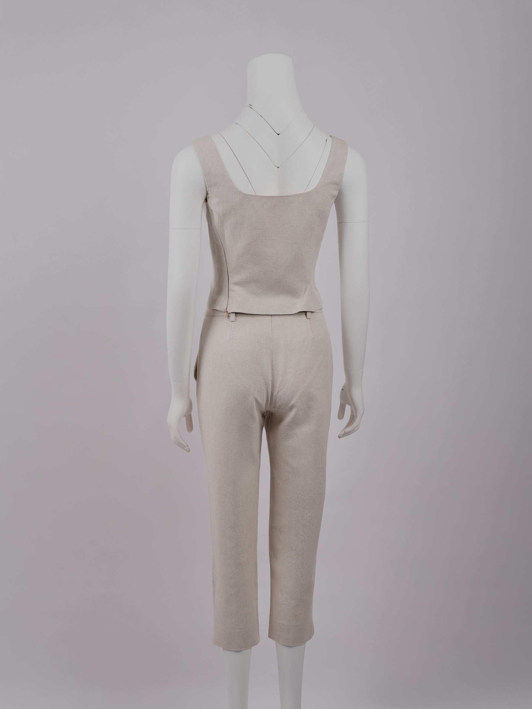 Prada Beige Linen-Cotton Two Piece Set