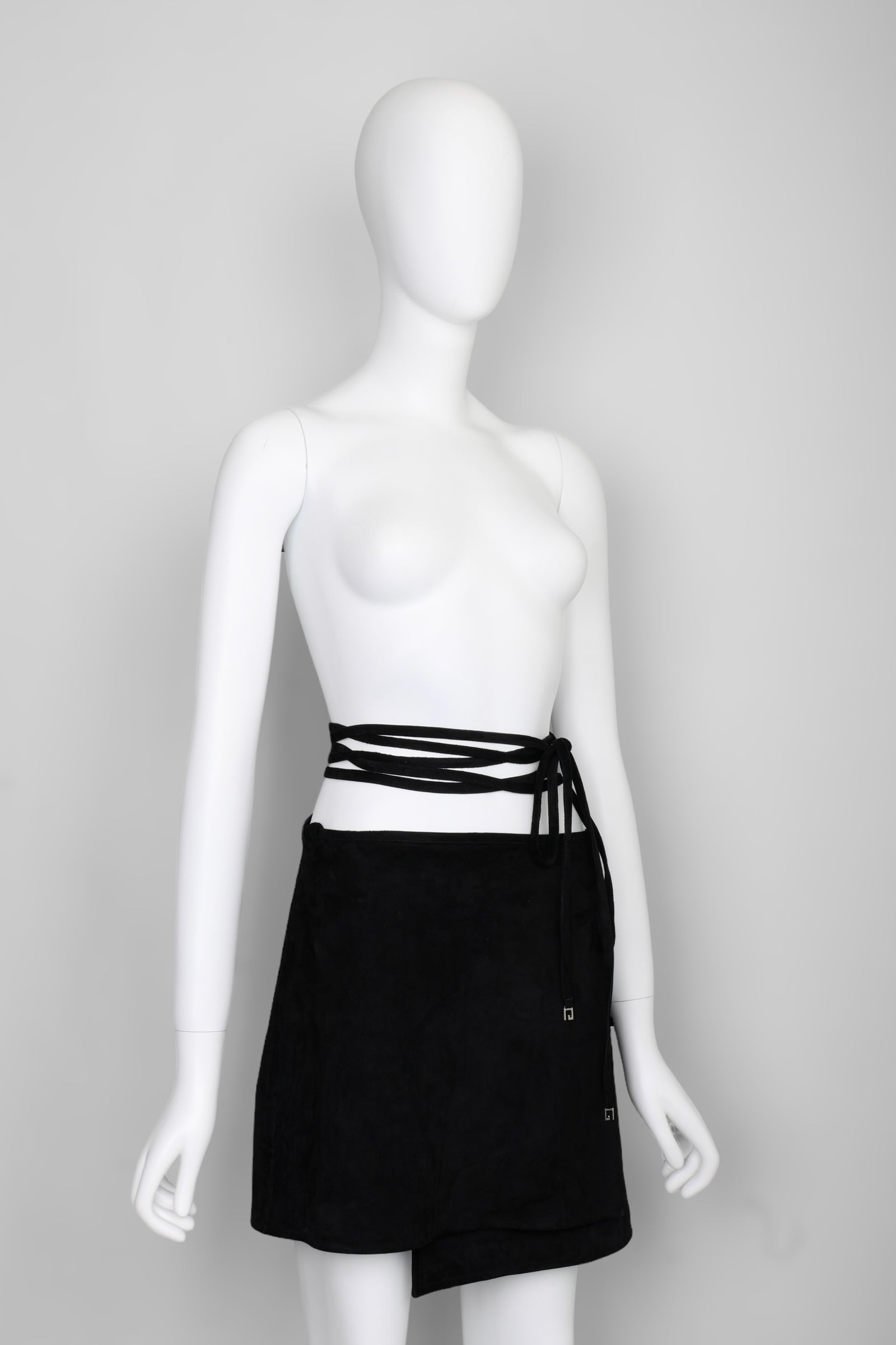 Vintage Gucci by Tom Ford SS1996 Suede Mini Wrap Skirt