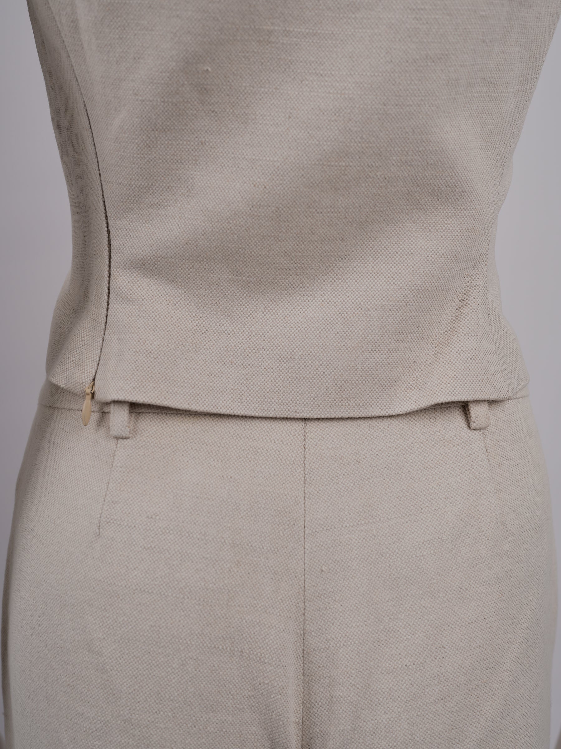 Prada Beige Linen-Cotton Two Piece Set