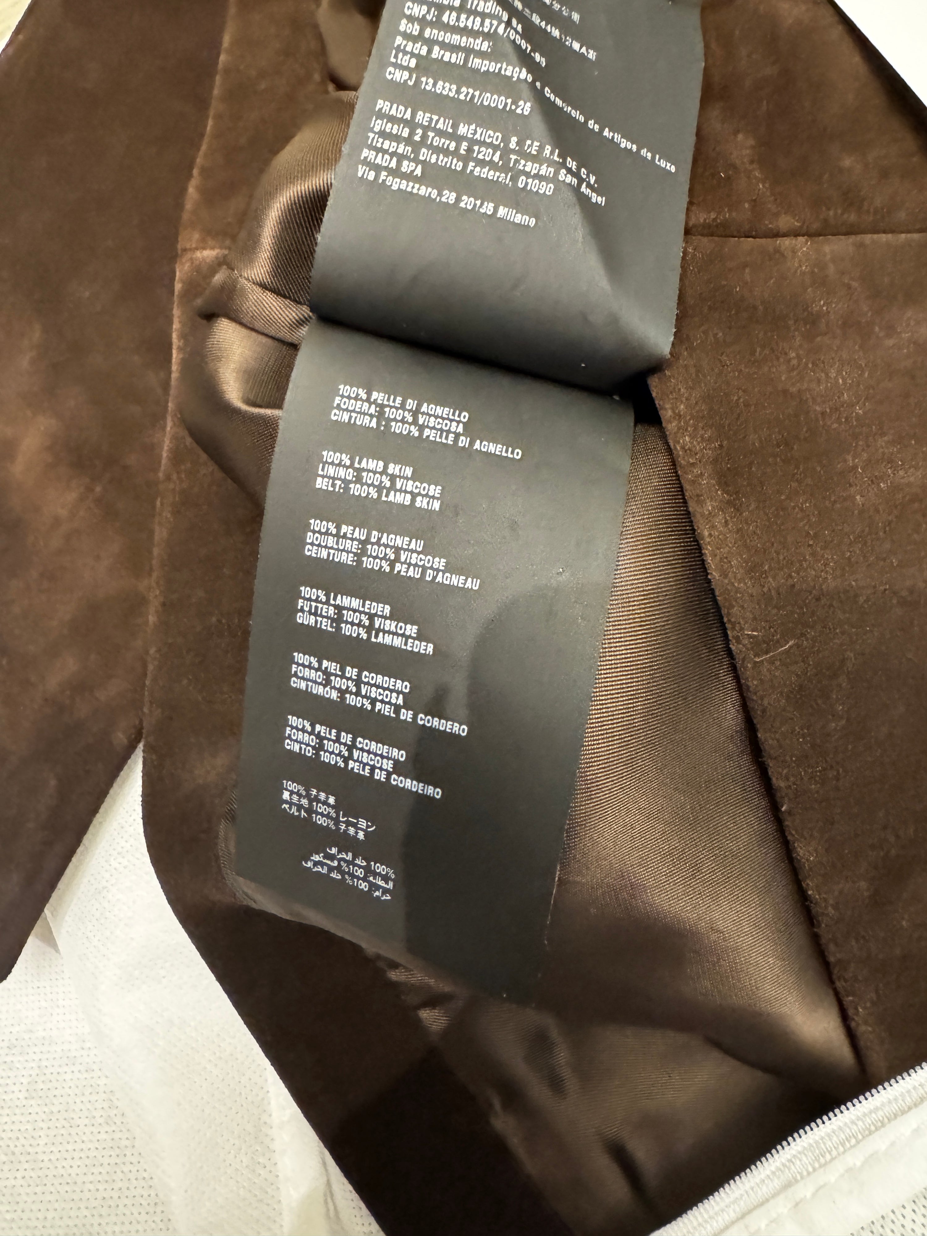 Preowned Miu Miu Early 2000s Chocolate Brown Suede Shirtdress