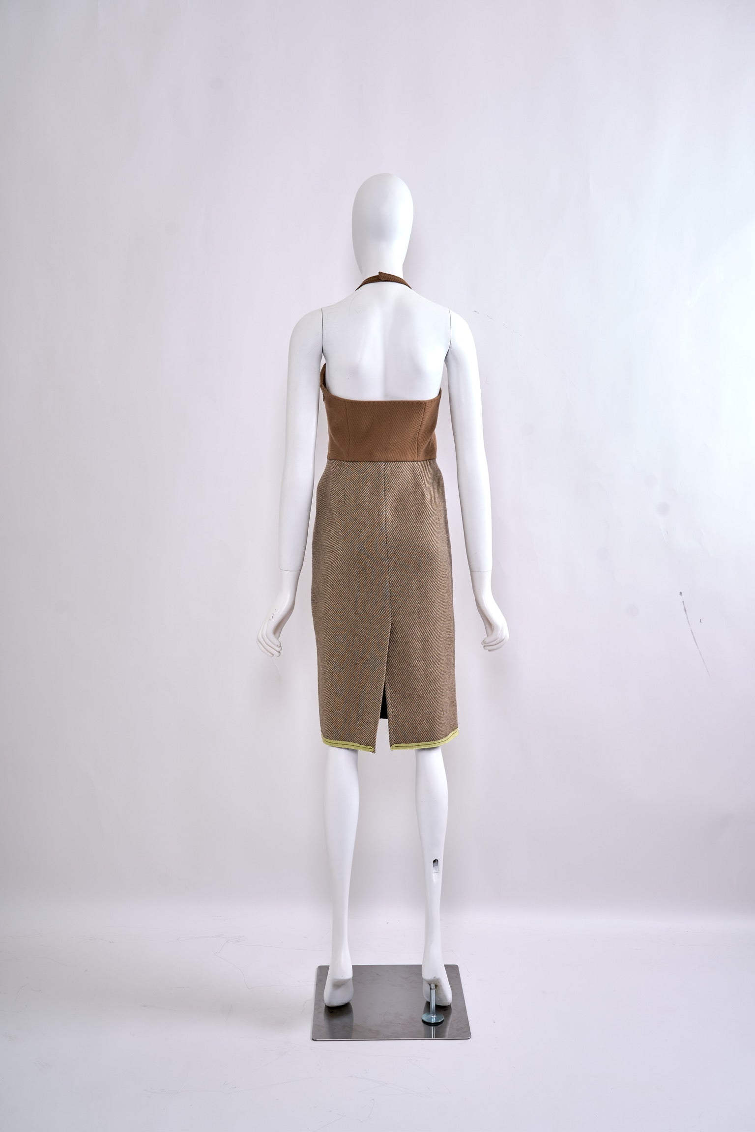 Preowned Miu Miu Fall 2000 Wool Mid-Length Halter Dress