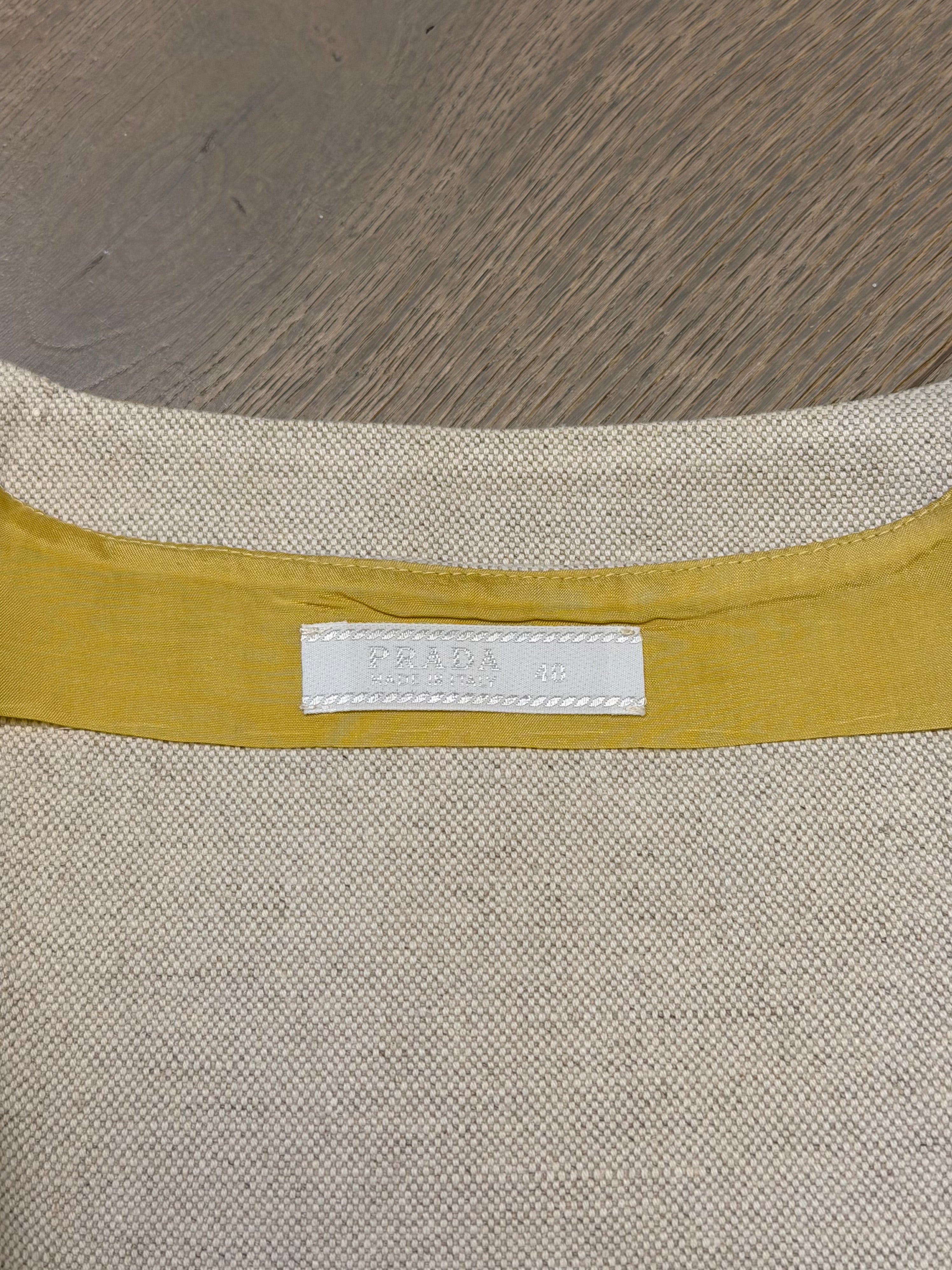 Prada Beige Linen-Cotton Two Piece Set