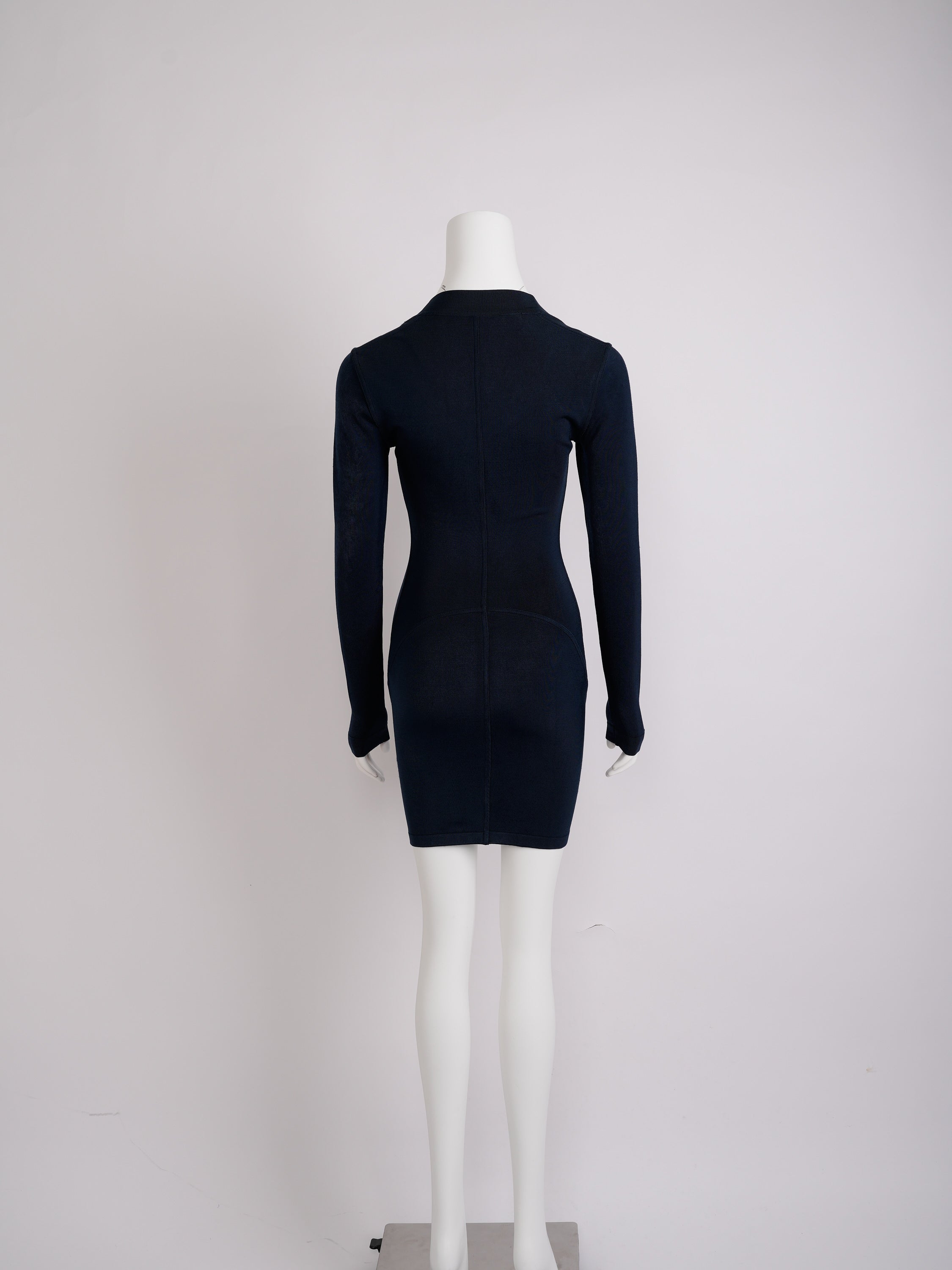 Vintage Alaa Circa 1990s Navy Blue Rayon Bodycon Dress Cafe Society Archive Vintage Alaa Circa 1990s Navy Blue Rayon Bodycon Dress Cafe Society Archive