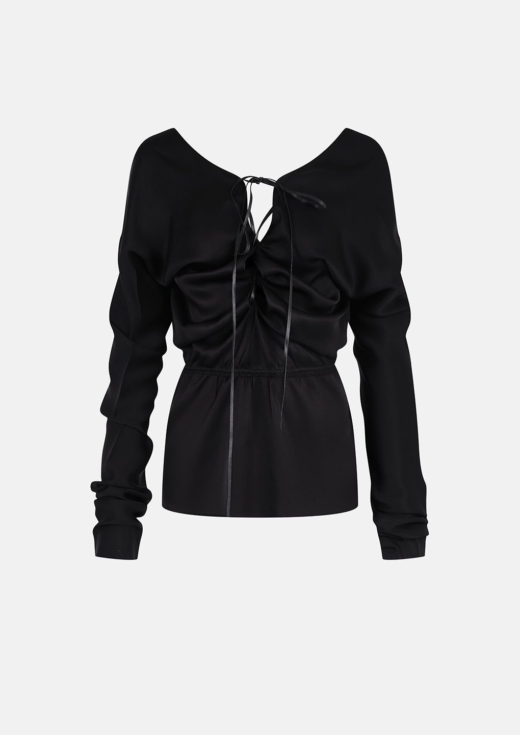 Preowned Gucci by Tom Ford Fall 2000 Silk Lace-Up Top - Pulled