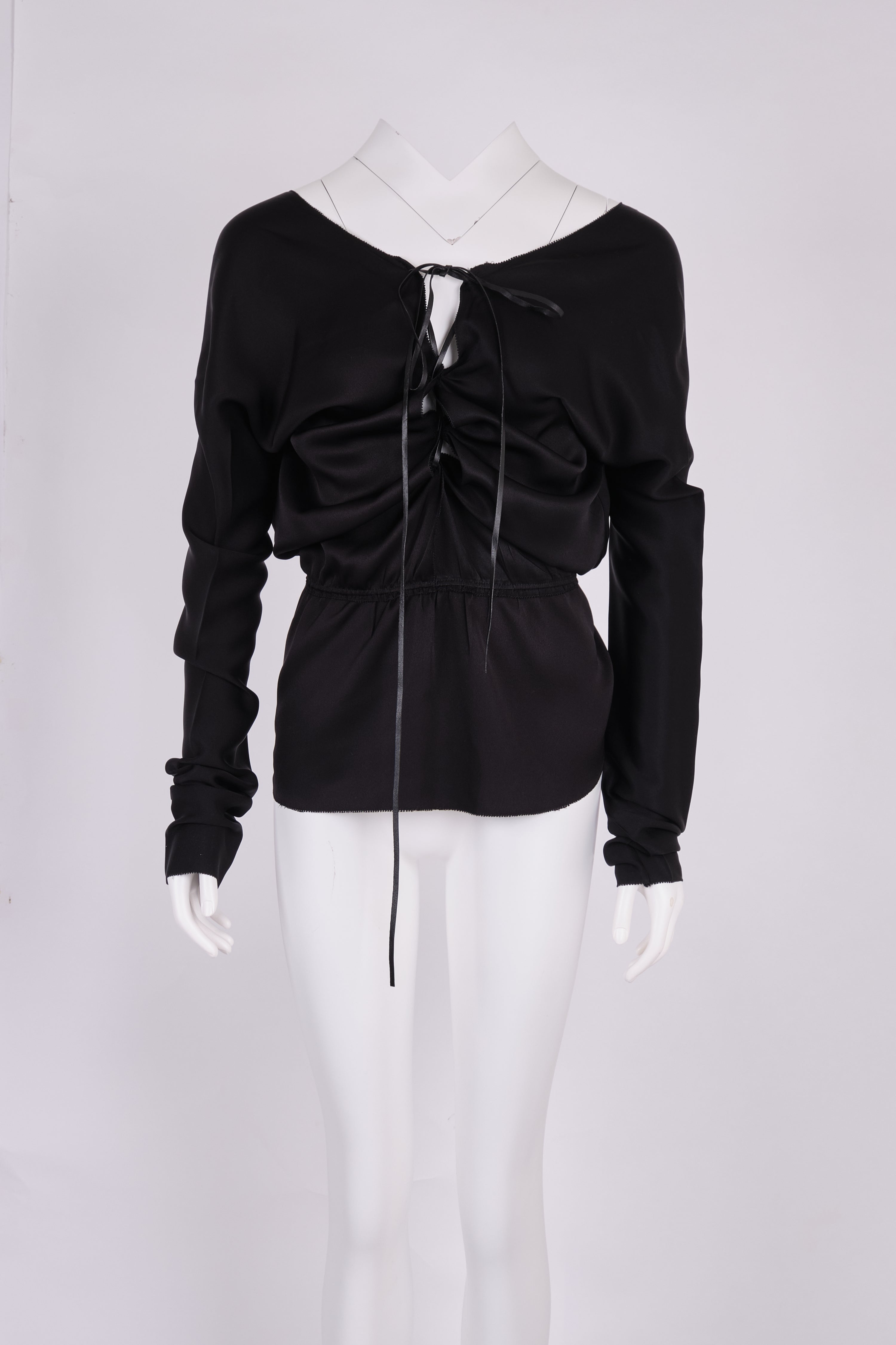 Preowned Gucci by Tom Ford Fall 2000 Silk Lace-Up Top - Pulled