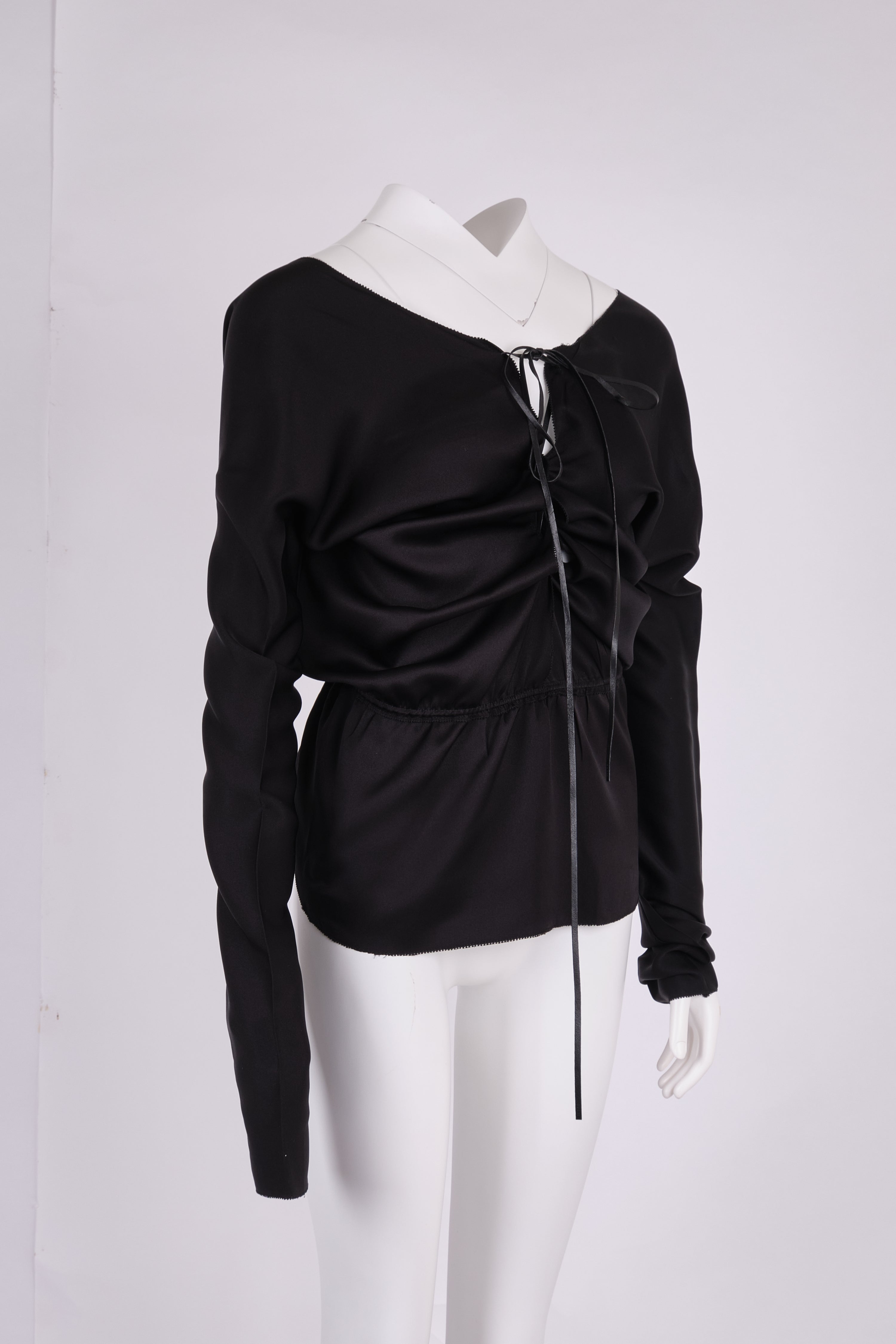 Preowned Gucci by Tom Ford Fall 2000 Silk Lace-Up Top - Pulled