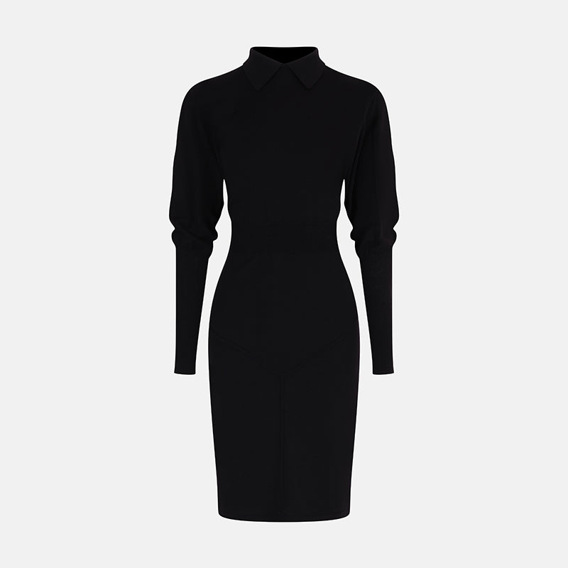 Vintage Alaïa 1989 Black Long-Sleeve Knit Dress