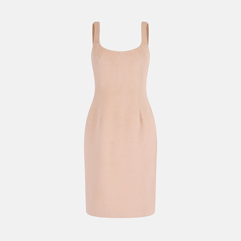 Vintage Dolce & Gabbana 1990s Brushed Wool Midi Dress