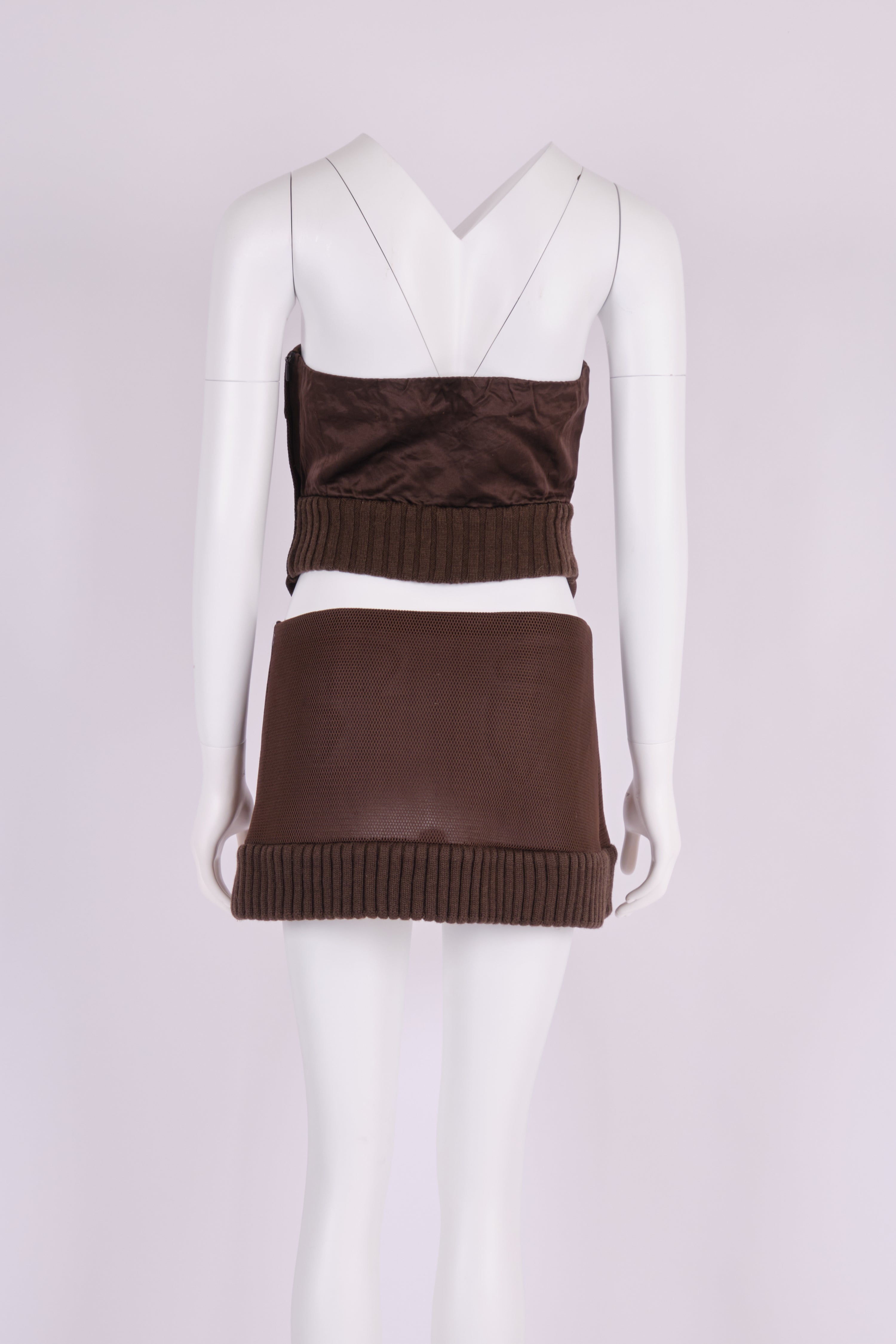 Preowned Miu Miu 1999 Brown Two-Piece Ensemble