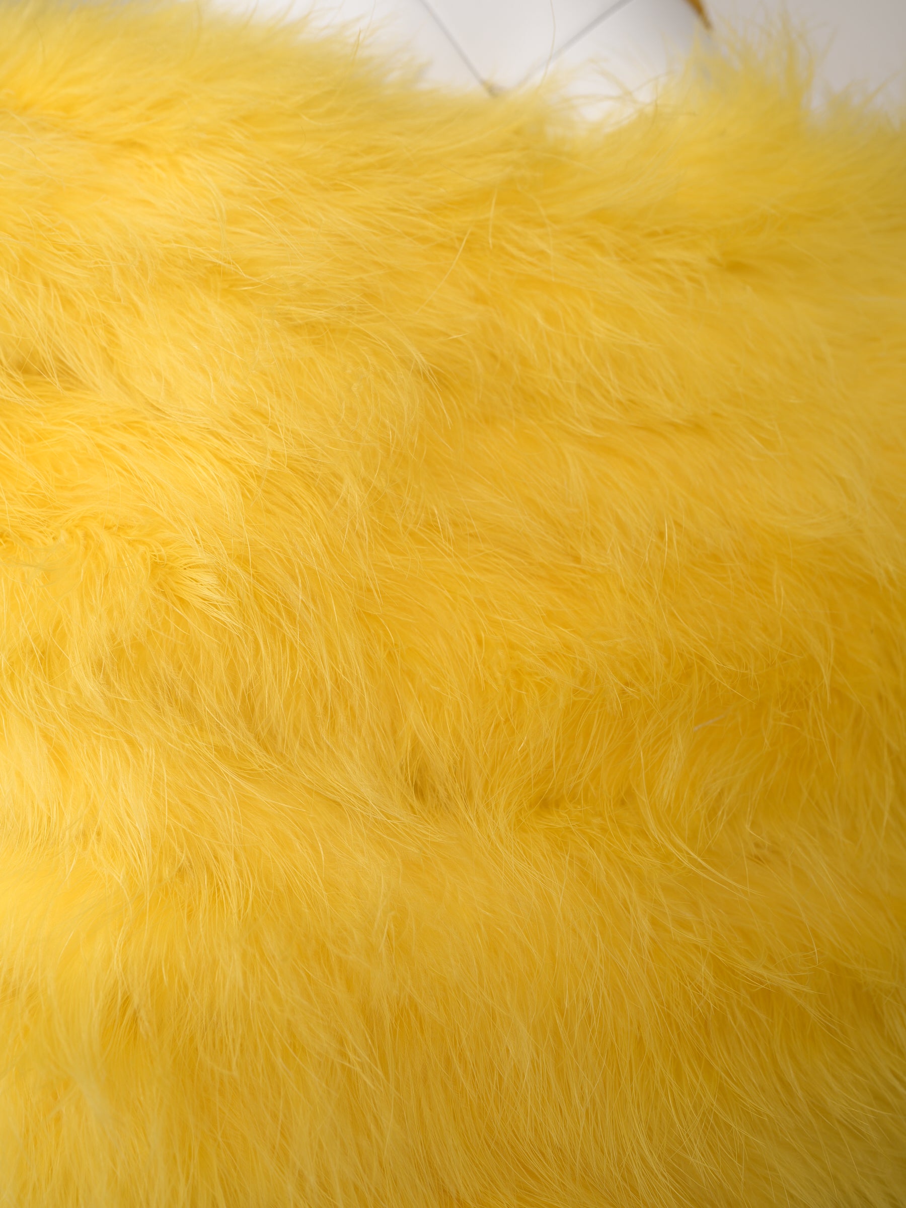 Gucci by Tom Ford Spring/Summer 2004 Yellow Marabou Feather Bolero Jacket