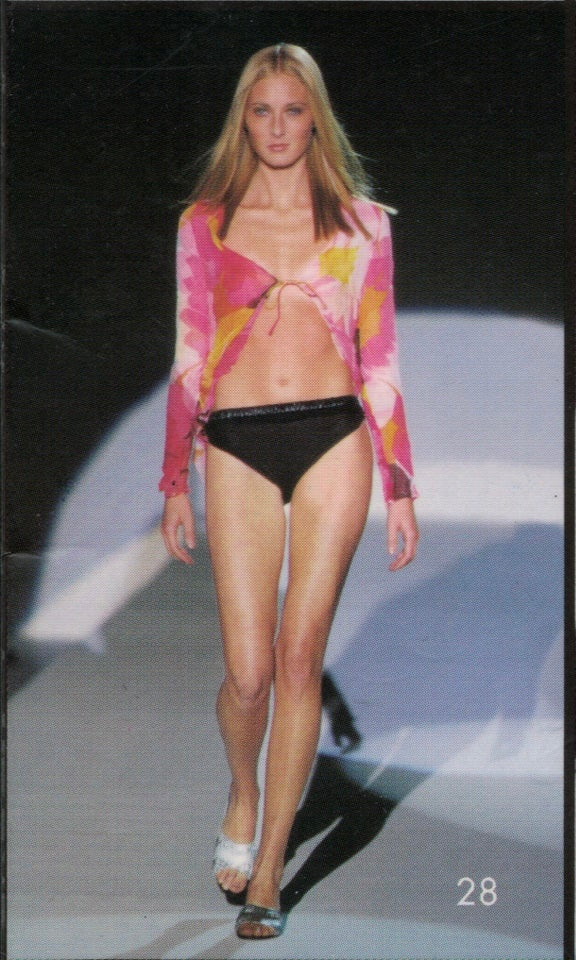 Vintage Gucci SS1999 Runway Floral Sheer Tie-up Top by Tom Ford