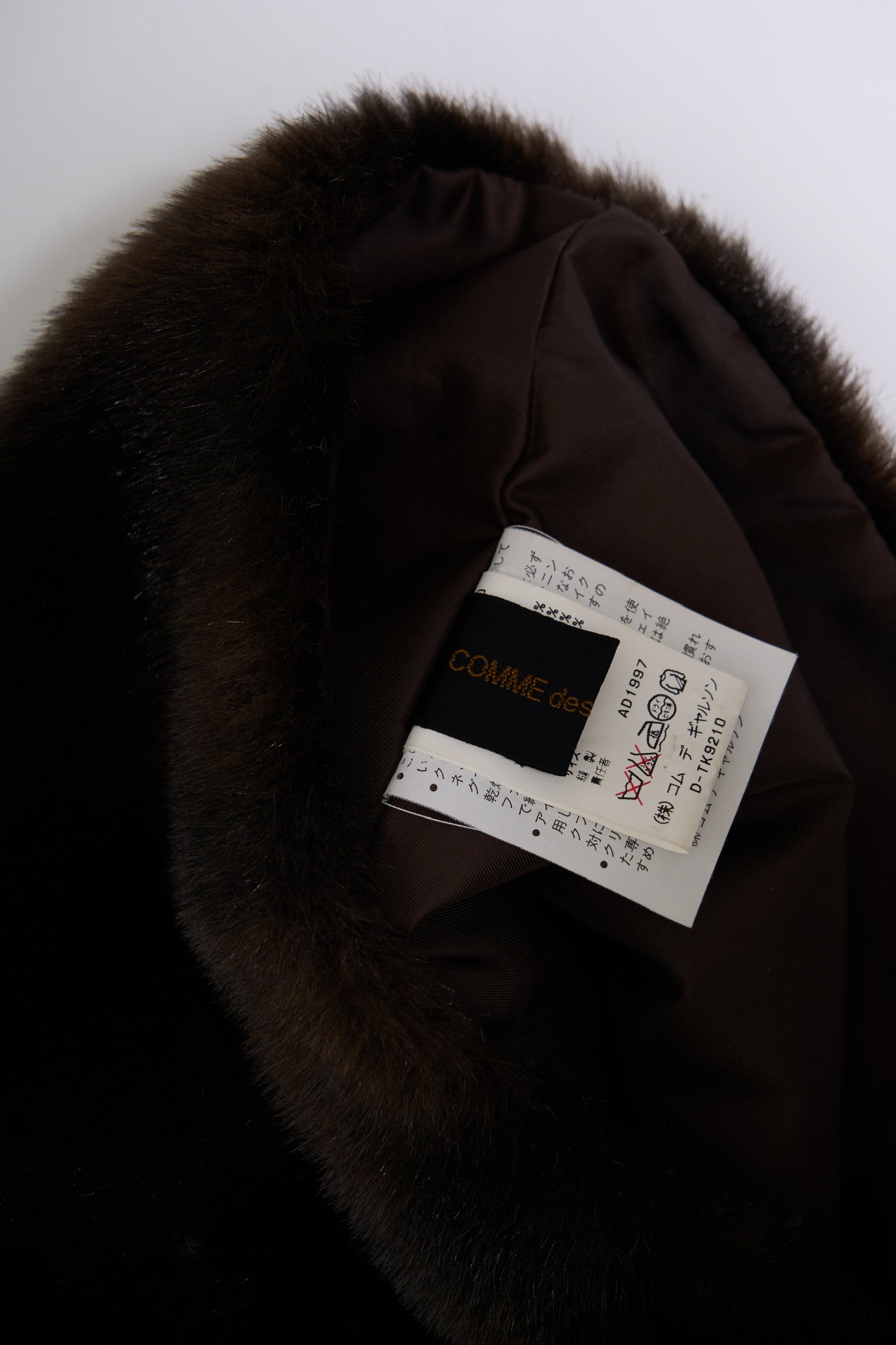 Vintage Comme des Garçons Fall 1997 Faux Fur Cape - Pulled