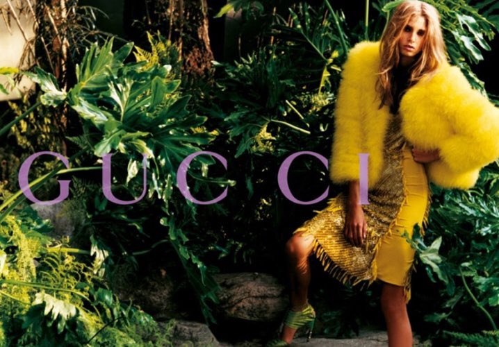 Gucci by Tom Ford Spring/Summer 2004 Yellow Marabou Feather Bolero Jacket
