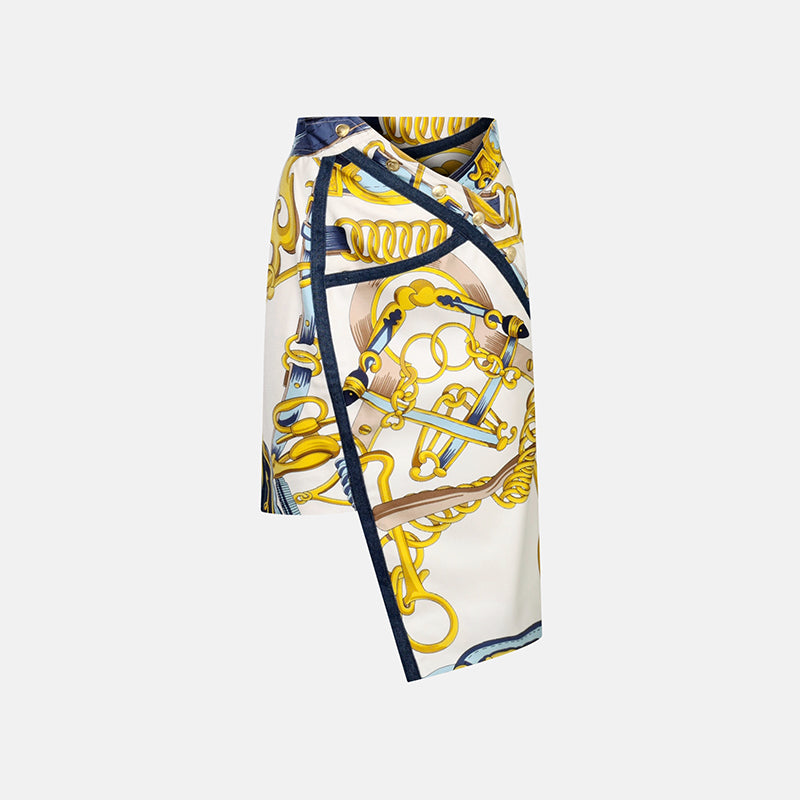 Vintage Christian Dior SS2000 Saddle Halter Top with Asymmetric Skirt, Equestrian Collection