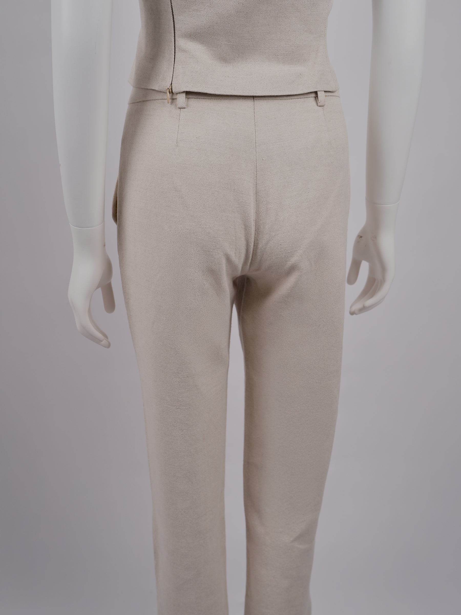 Prada Beige Linen-Cotton Two Piece Set
