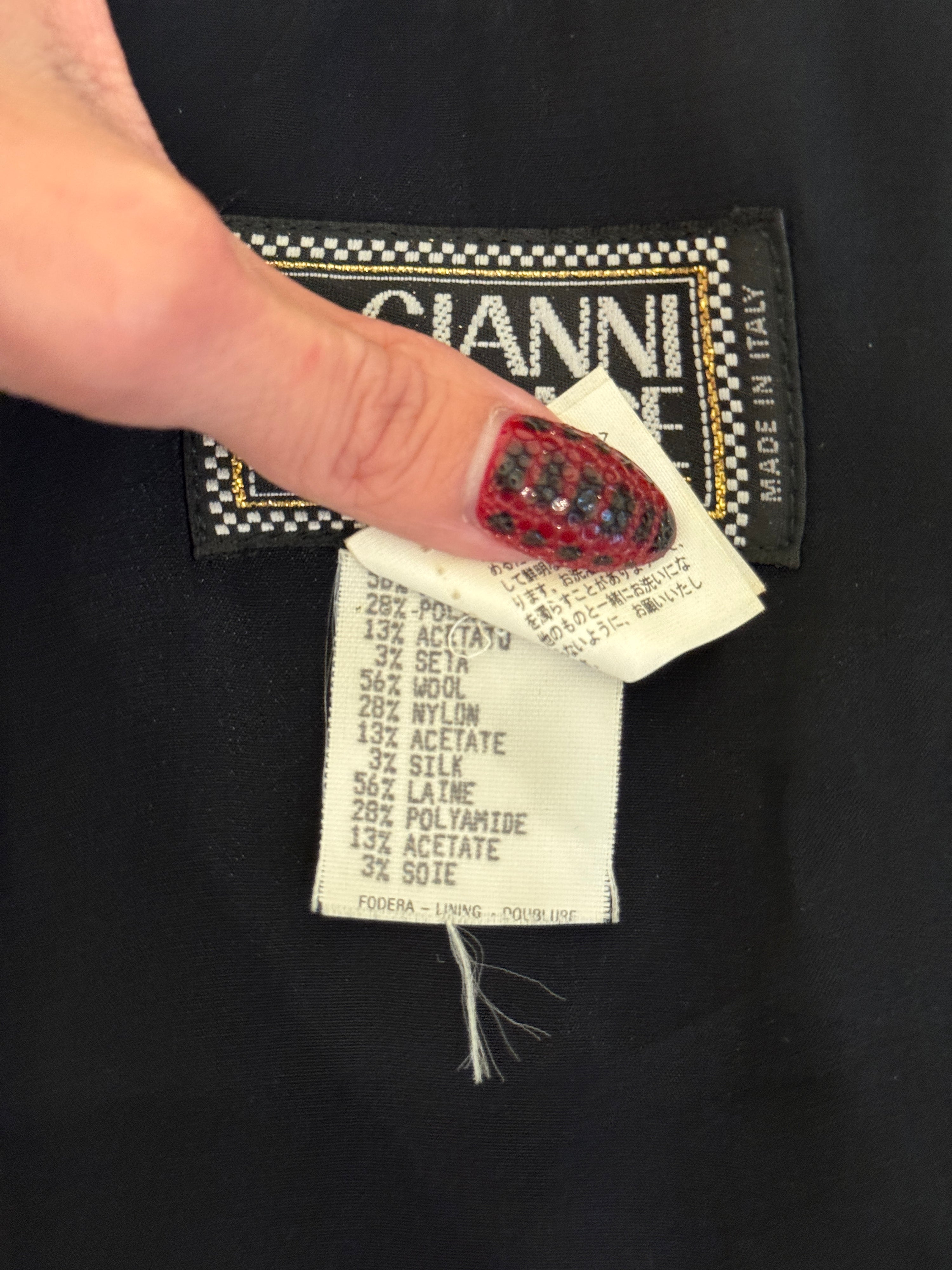 Vintage Gianni Versace 1998 Grey Mesh and Lace Top and Pencil Skirt Set - Pulled