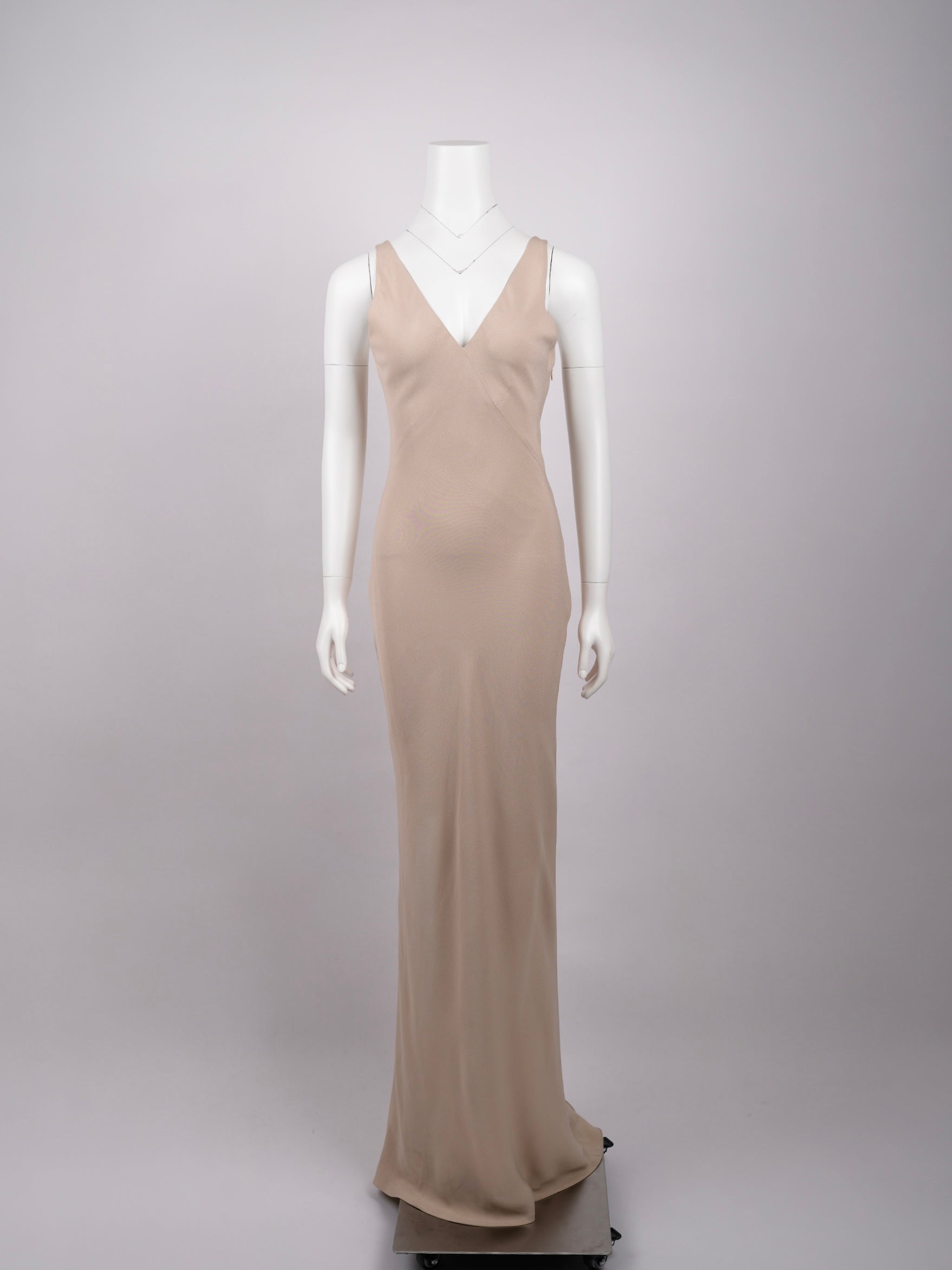 Vintage Givenchy by Alexander McQueen Fall/Winter 1998–99 Beige Acetate-Viscose Couture Dress