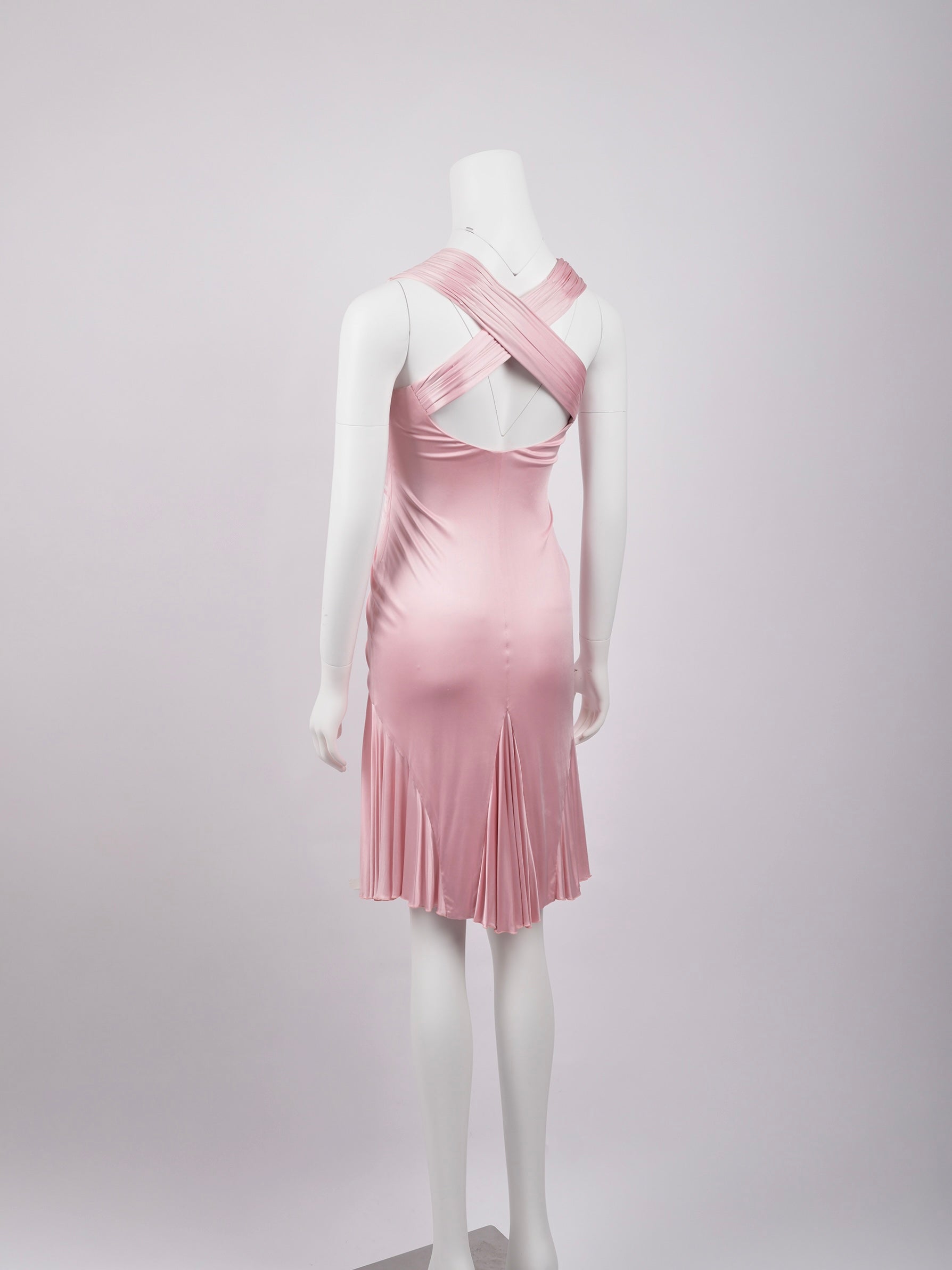 bubblegum pink satin dress Zya Light Pink Satin Maxi Dress - 10