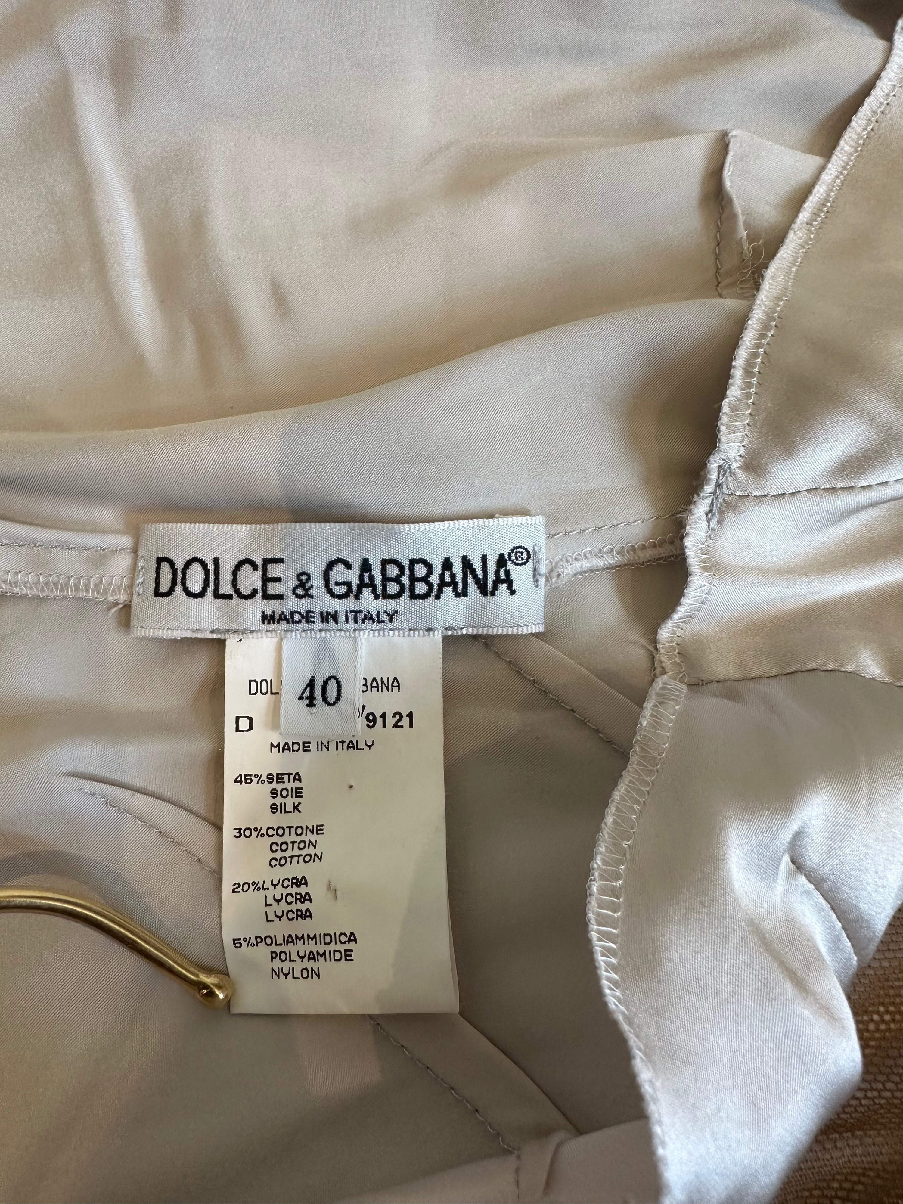 Vintage Dolce & Gabbana Spring 1998 Runway Beige Corset
