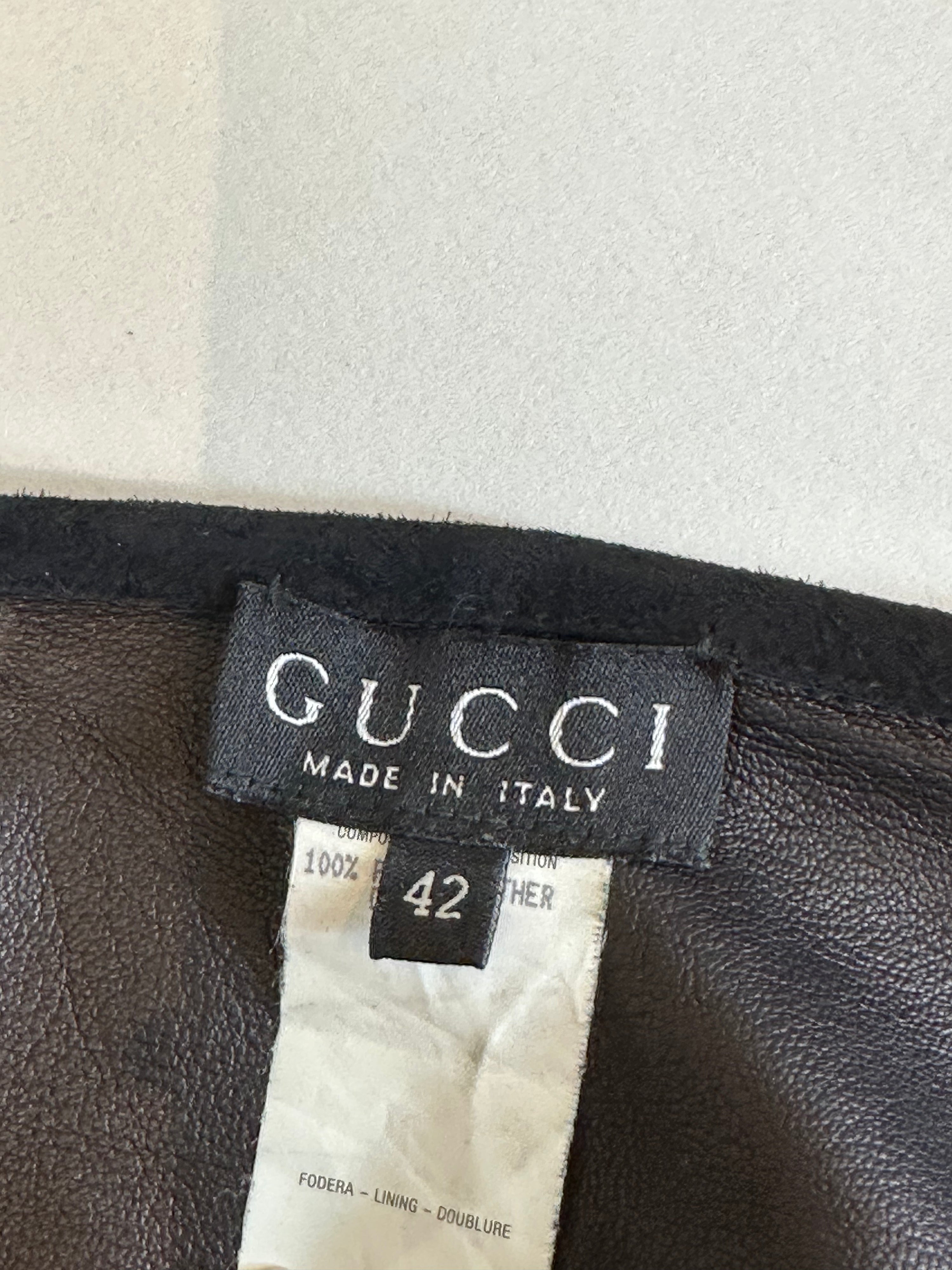 Vintage Gucci by Tom Ford SS1996 Suede Mini Wrap Skirt