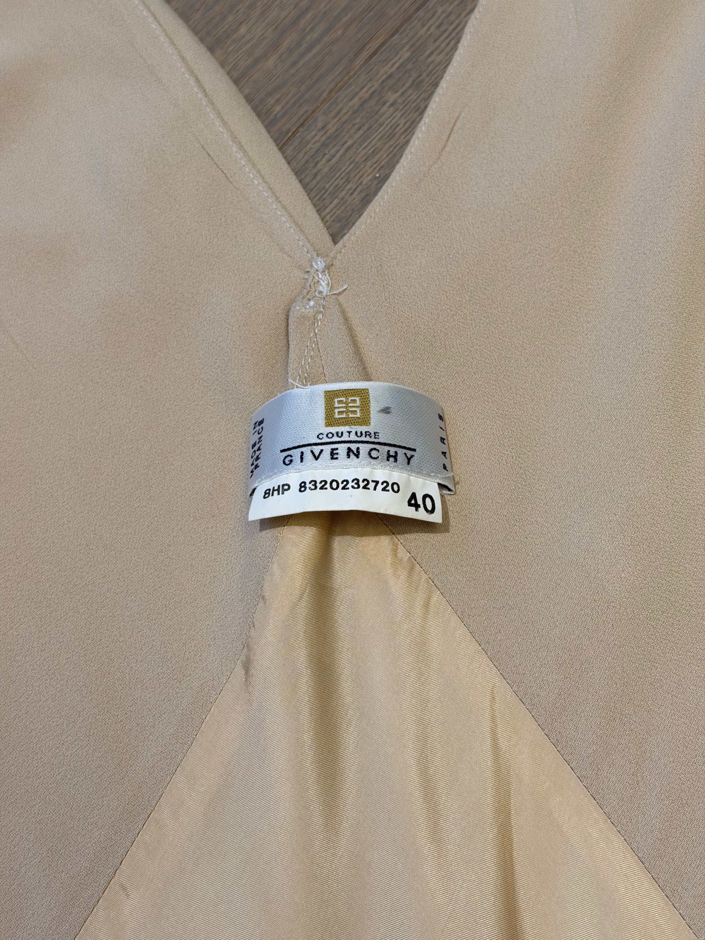 Vintage Givenchy by Alexander McQueen Fall/Winter 199899 Beige Acetat Cafe Society Archive Vintage Givenchy by Alexander McQueen Fall/Winter 199899 Beige Acetat Cafe Society Archive