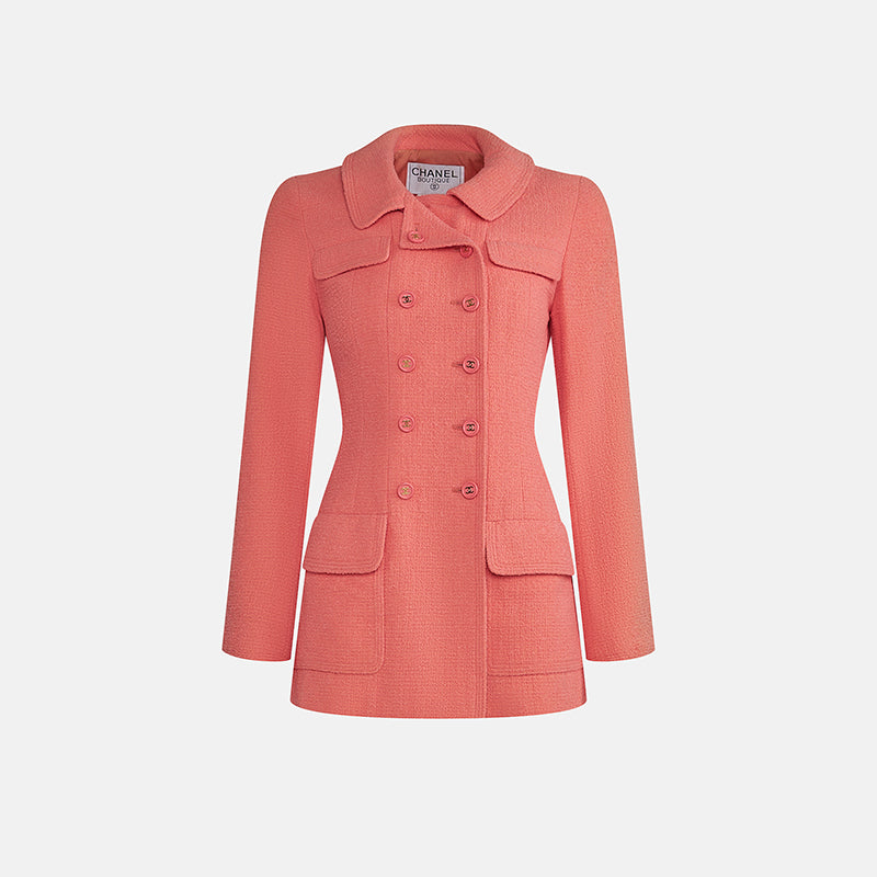 Vintage Chanel 1998 Coral Pink Jacket
