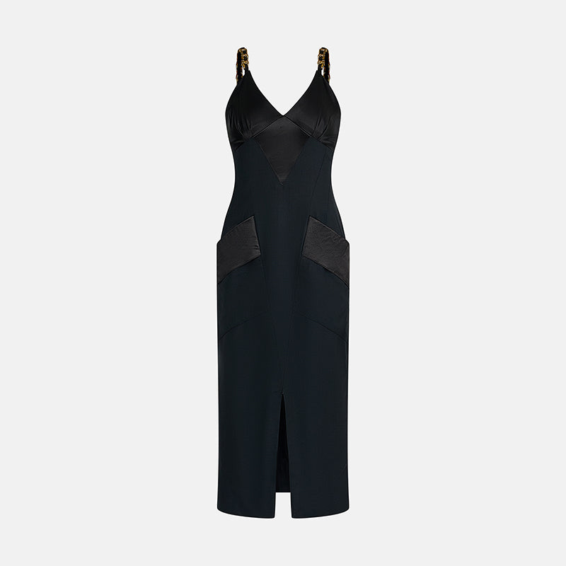 Vintage Chanel Haute Couture 1992 Gold Hardware Dress - Pulled