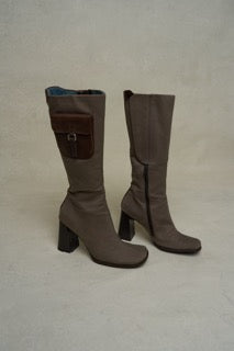 Preowned Prada Fall 1999 Boots with Detachable Leather Cargo Pocket