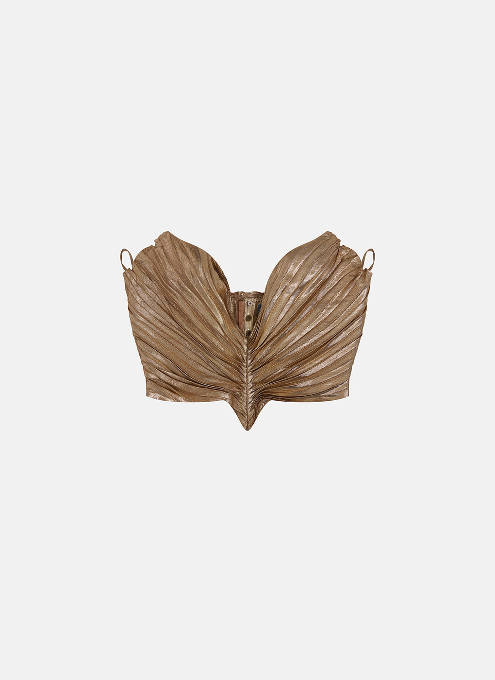 Vintage Thierry Mugler Spring 1985 Gold Lamé Shell Corset