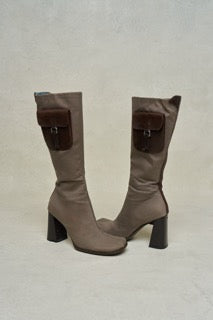 Preowned Prada Fall 1999 Boots with Detachable Leather Cargo Pocket