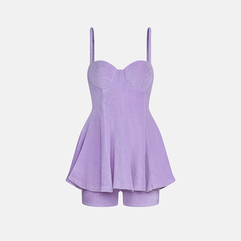 Vintage Gianni Versace 1995 Terry Cloth Dress and Shorts Set